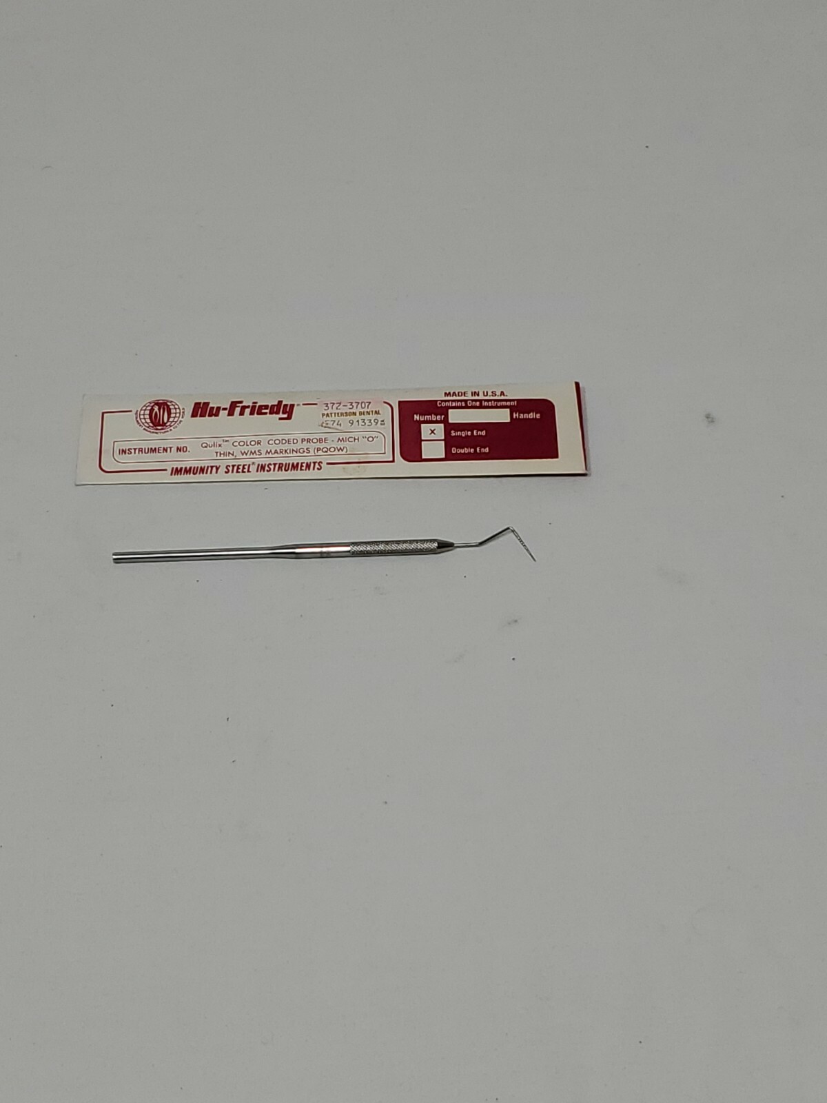 Hu-Friedy Qulix Color Coded Probe Mich «O» Thin WMS Marking PQOW Single End