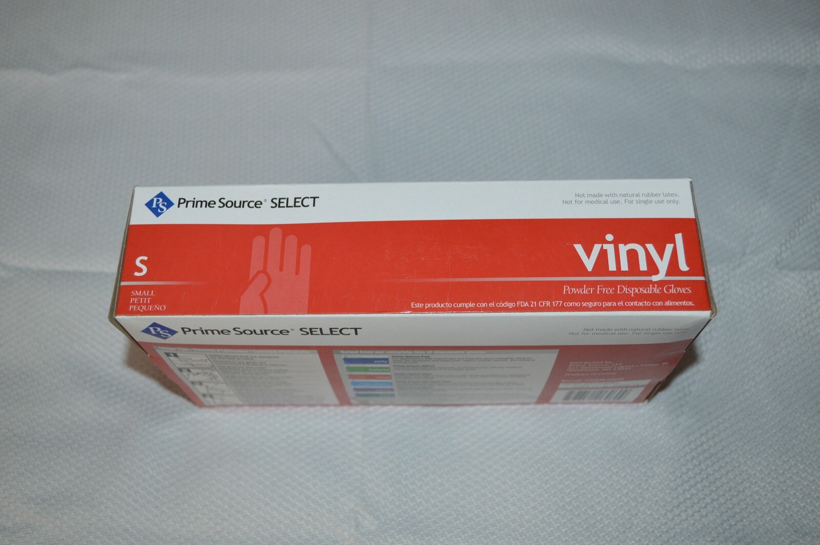PRIME SOURCE SELECT ~ VINYL GLOVES ~ POWDER FREE ~ 100 COUNT ~ SMALL