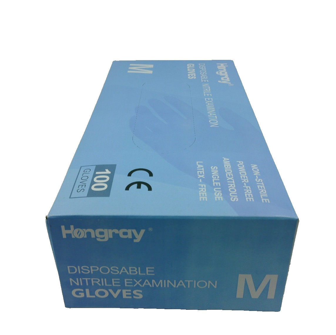 1000 Pcs Gloves Disposable Nitrile Power Free Size M (10 boxes/1 cases) New*