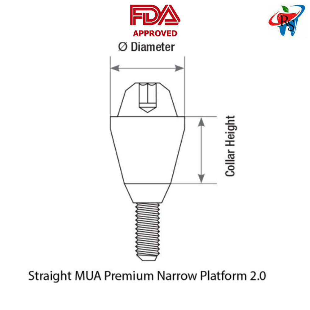 1pcs Straight Multi-Unit 1.6 Slim NP Int Hex 2.0mm Connection Dental Titanium