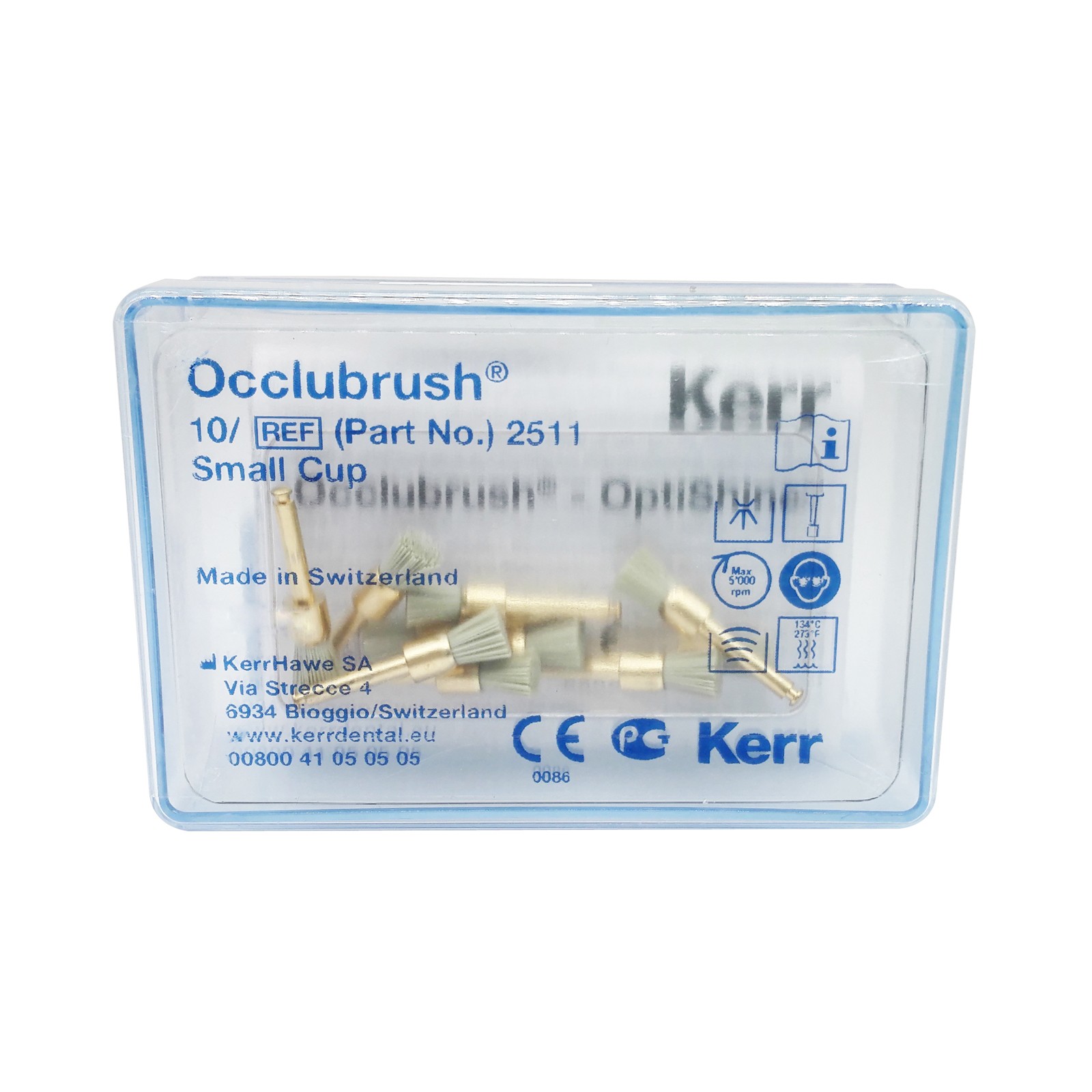 KERR Dental 2511 Occlubrush Polishing Cups Small 10/Pk