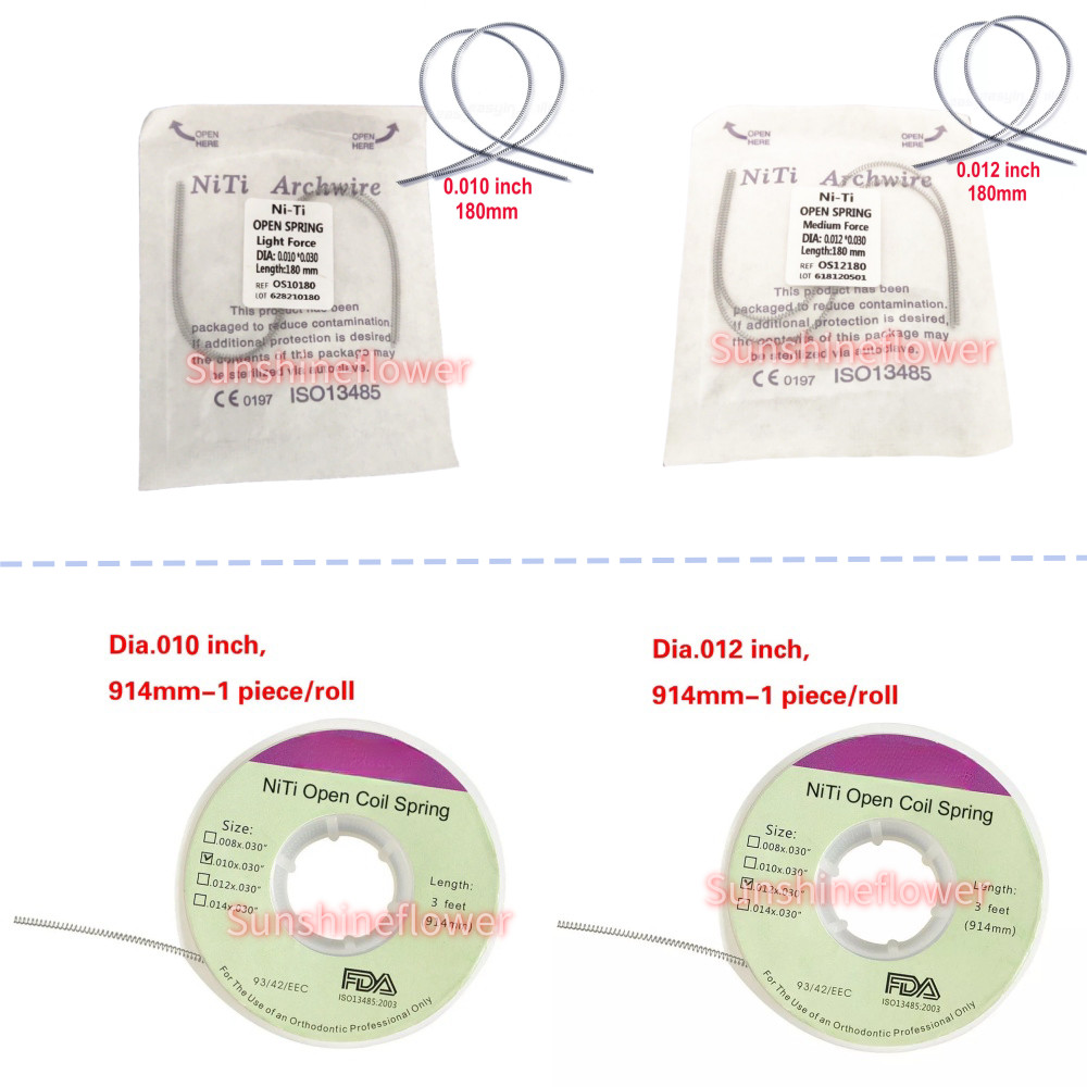 Dental Ortho Niti Open Coil Spool Springs 012*030″ / 010*030″ Resorte espiral ab