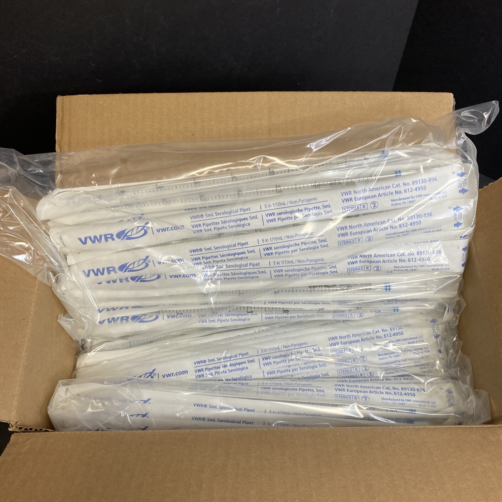VWR Serological Pipette 5 ml Polystyrene Total of 350 Pipets