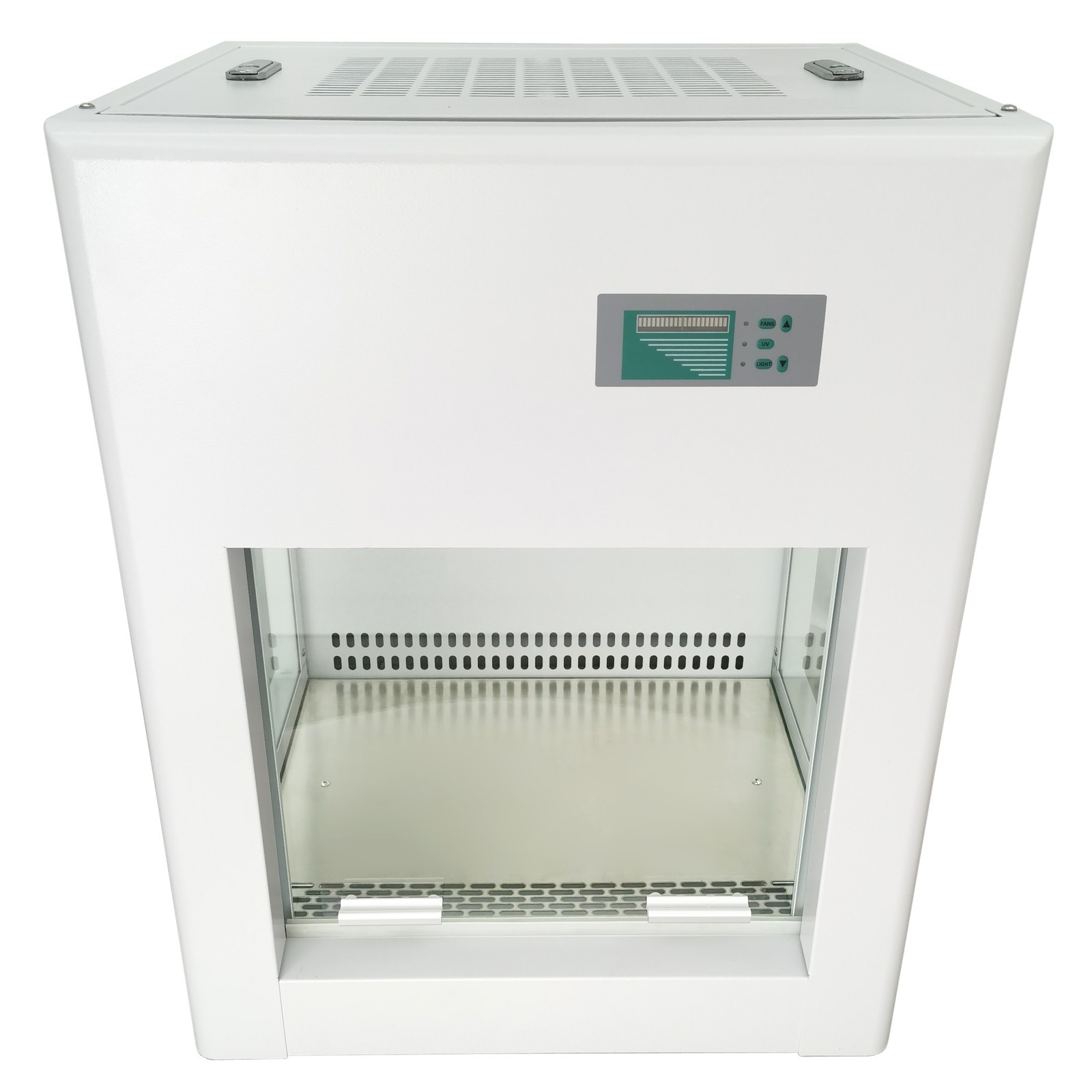 110V Mini Lab Purification Workbench Desktop Type Lab Fume Hood Fume Cupboard