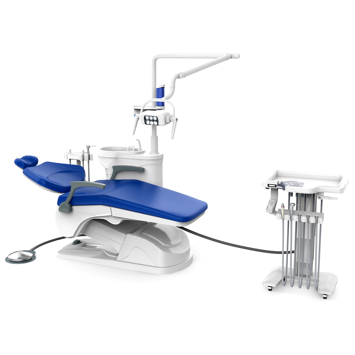 Dental Unit Chair Computer Controlled Motor Hard Leather Unidad de Silla Dental