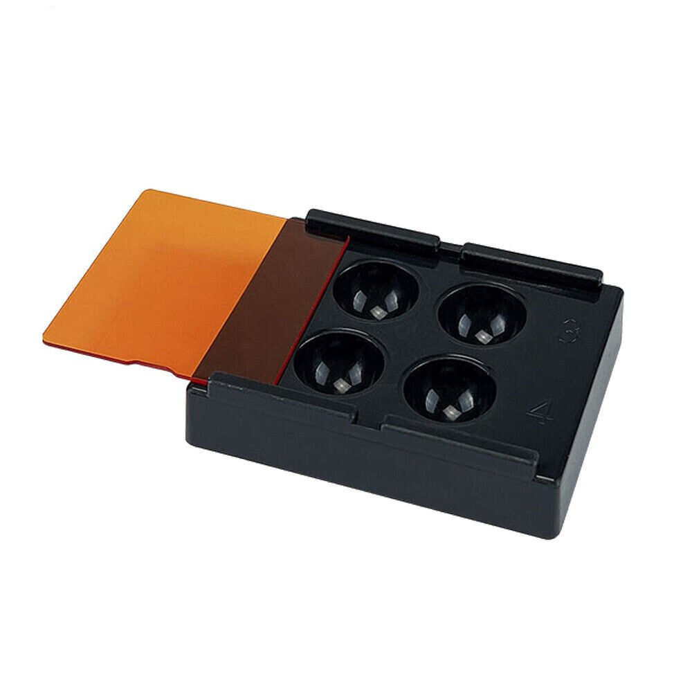 5 Pcs Dental Small Shading Light Storage Teeth Patch Veneer Retainer Box 4 Holes
