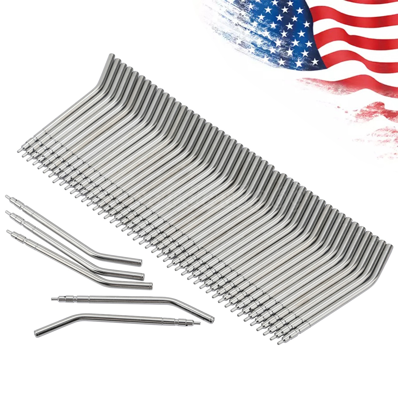 Dental Air Water Spray Nozzles/Tips Triple 3-way Syringe Metal Nozzles/Tips/Tube