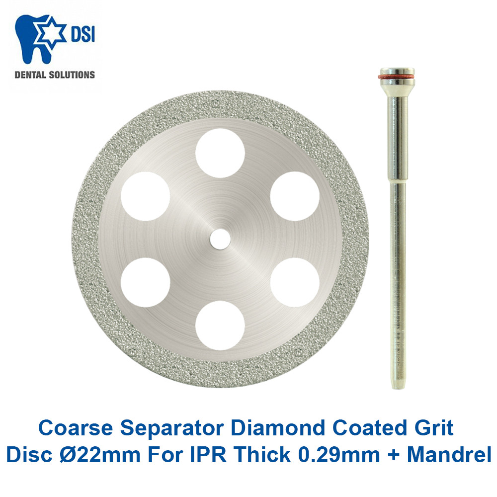 DSI Flexible Diamond Separator IPR Disk Ø22mm Double Sided Coarse Thick 0.29mm