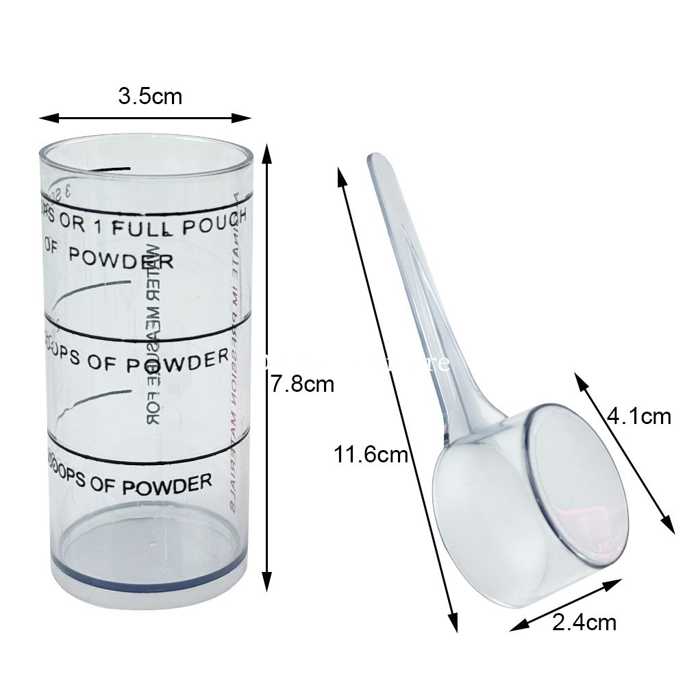 Dental Alginate Spoon Measuring Mixing Cups Scoop Set For Powder/Liquid 5 Colors