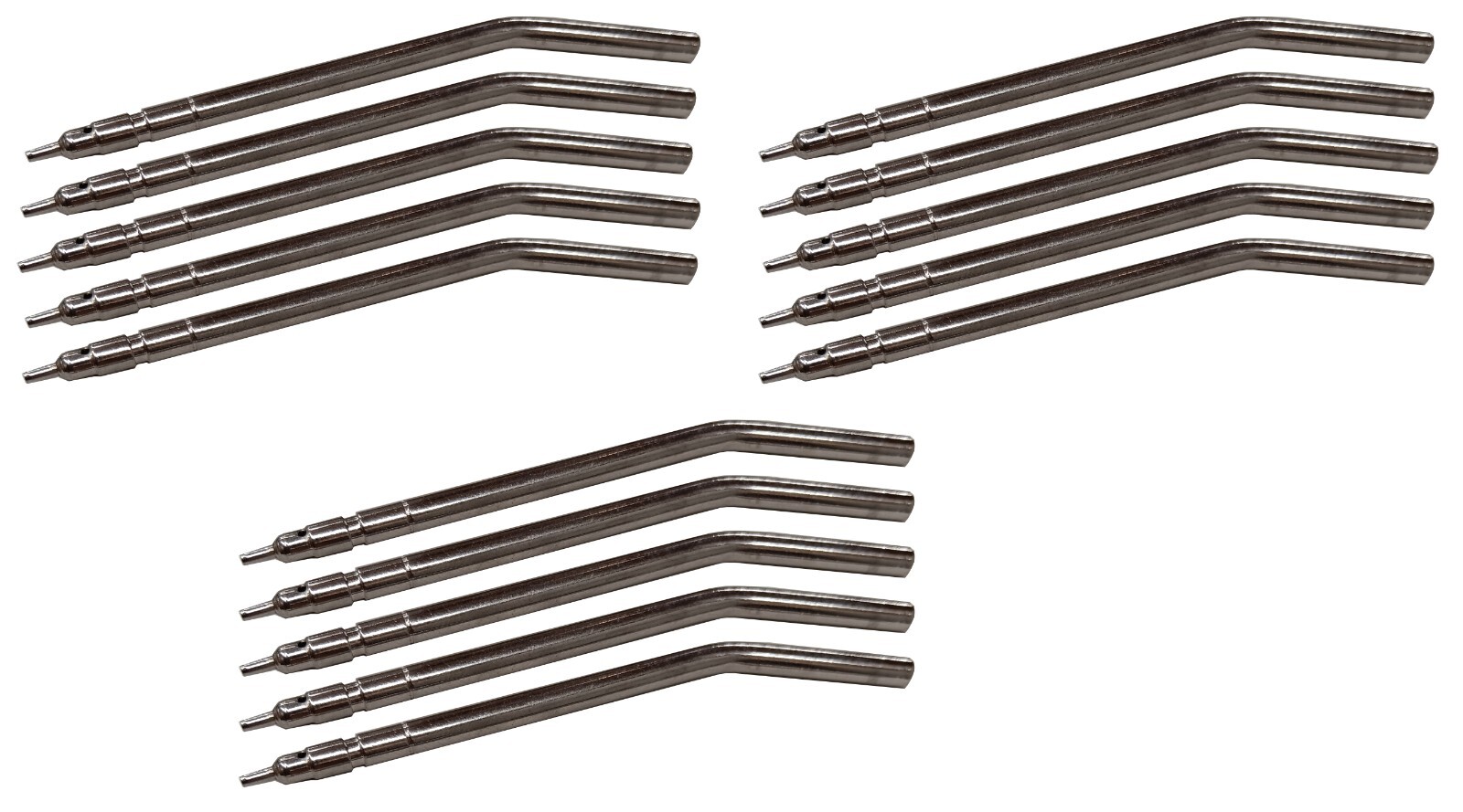 Dental Stainless Steel Air/Water Spray, 3-Way Syringe Autoclavable Tips, 15 pcs