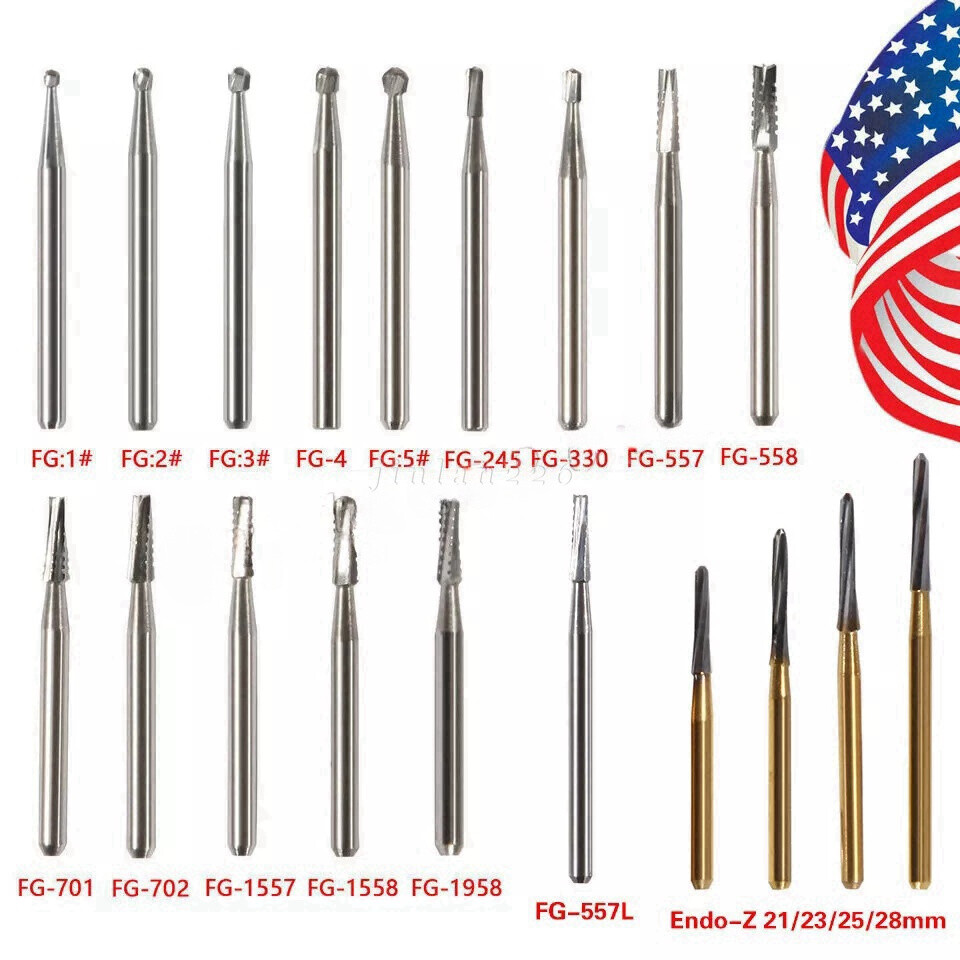 Dental Burs FG1-5 7901 7406 High Speed Round Tungsten Carbide Burr Friction Grip