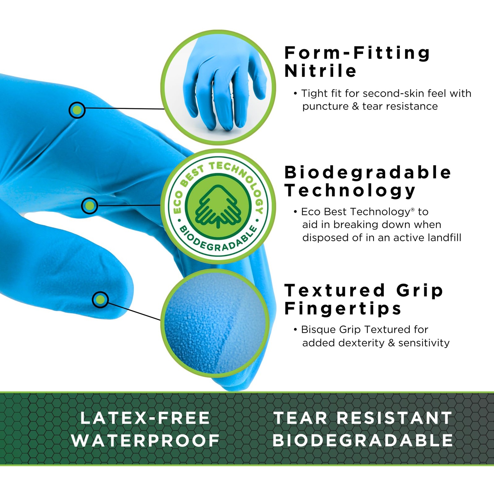 SHOWA 7500PF Sustainable EBT Latex-Free, Powder-Free, Nitrile Disposable Sing…
