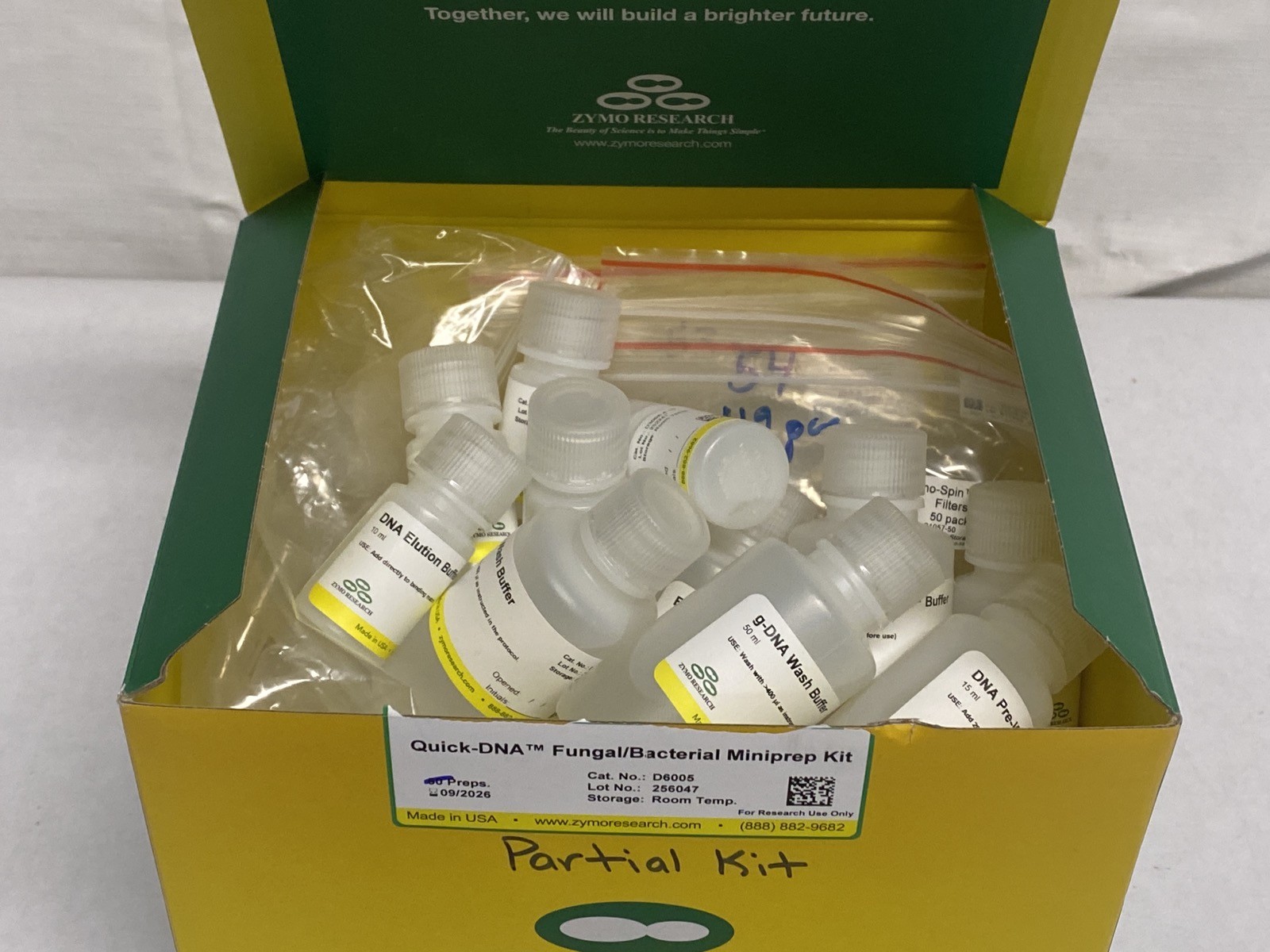ZYMO Quick-DNA Fungal Bacterial Miniprep – Partial Kit D6005