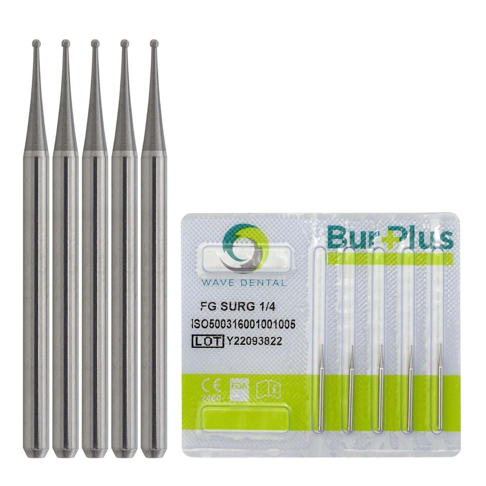 Wave Dental Carbide Burs FGOS Surgical Length 25mm Friction Grip FG 19mm Round