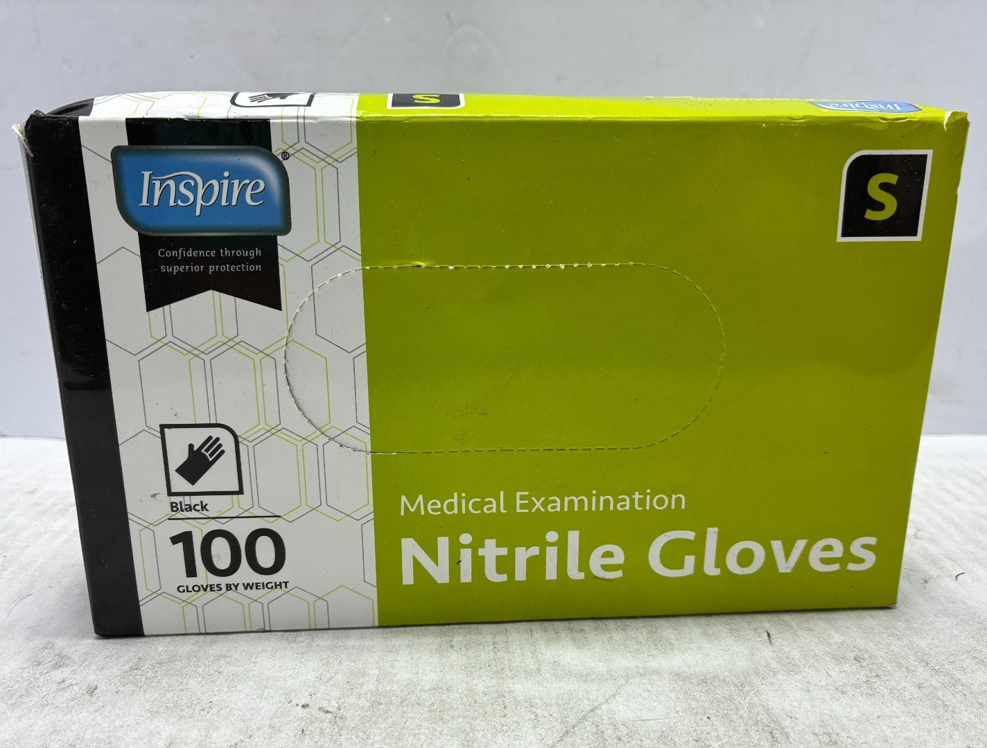Inspire Medical Gloves Nitrile Gloves Black 100 Count Small INSBKNGV2-S
