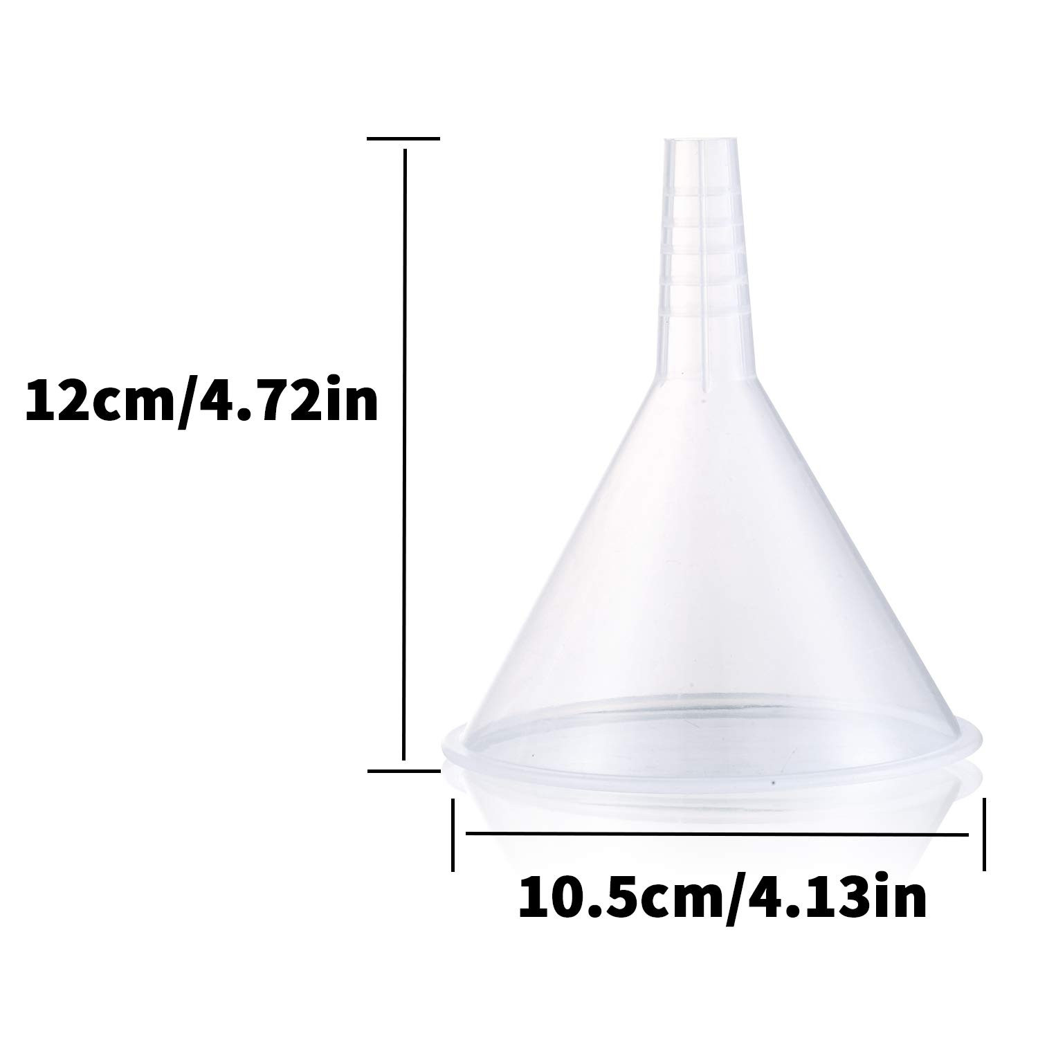 Plastic Funnel Set, 3 Pcs Lab PP Funnels, 100mm x 2, 75mm x 2, 50mm x 2 (Pack…