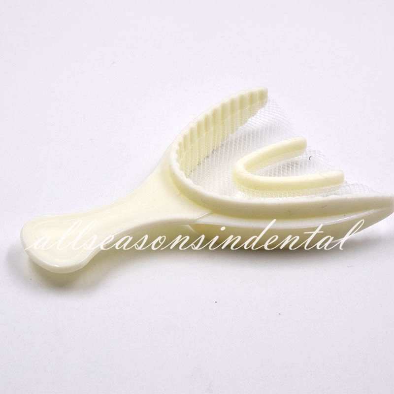 100Pcs Large Dental Impression Disposable Registration Full Arch Bite Tray Trays