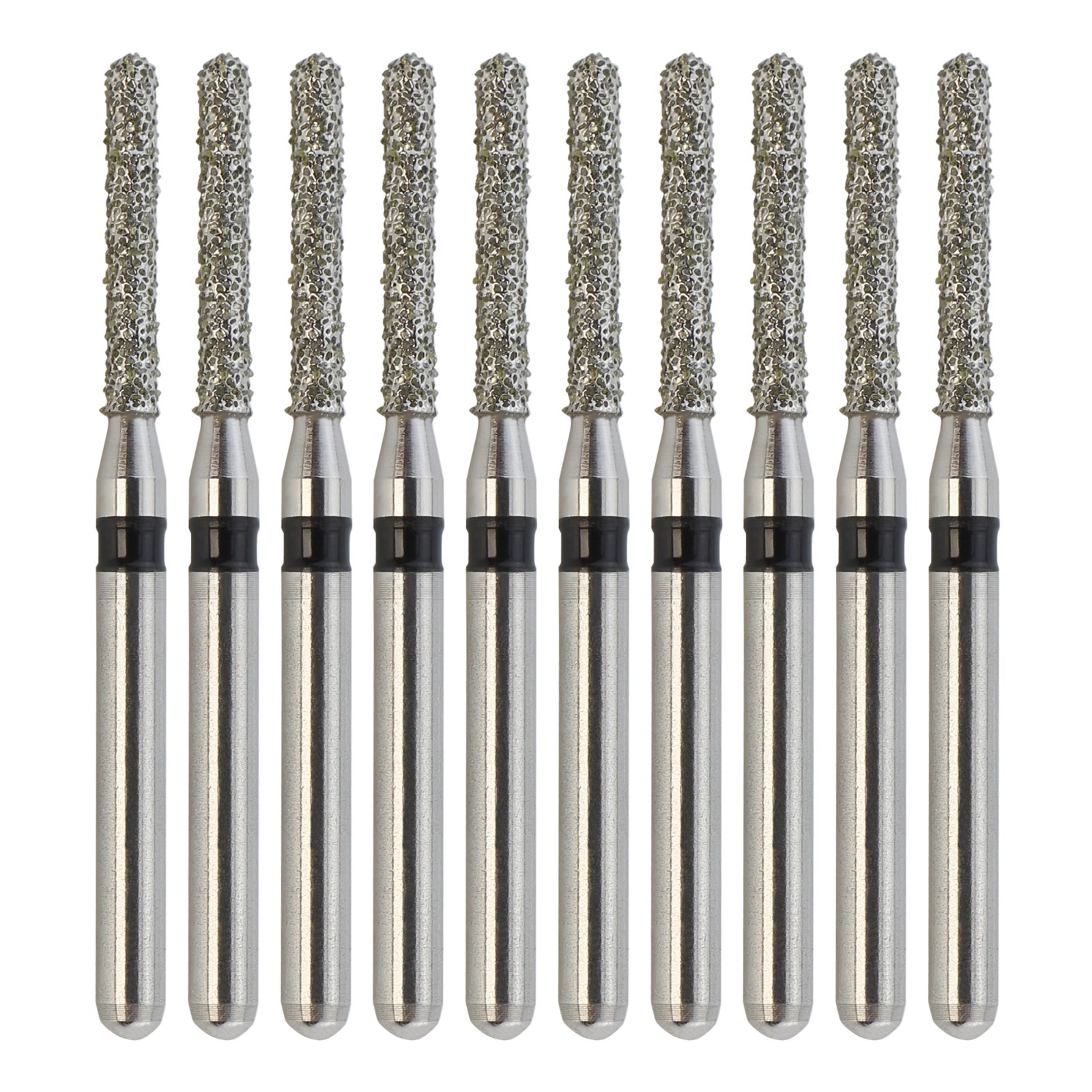 10Pcs/pk Dental Diamond Burs FG Round End Cylinder 881/012SC SR-11H Super Coarse