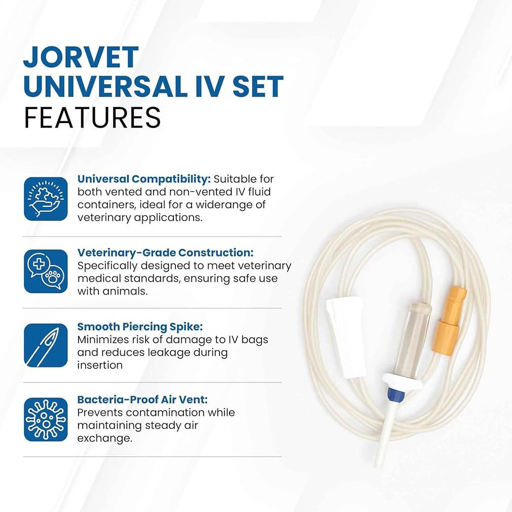 Veterinary Laboratory IV Extension Kit with Luer Connector, Equipped
