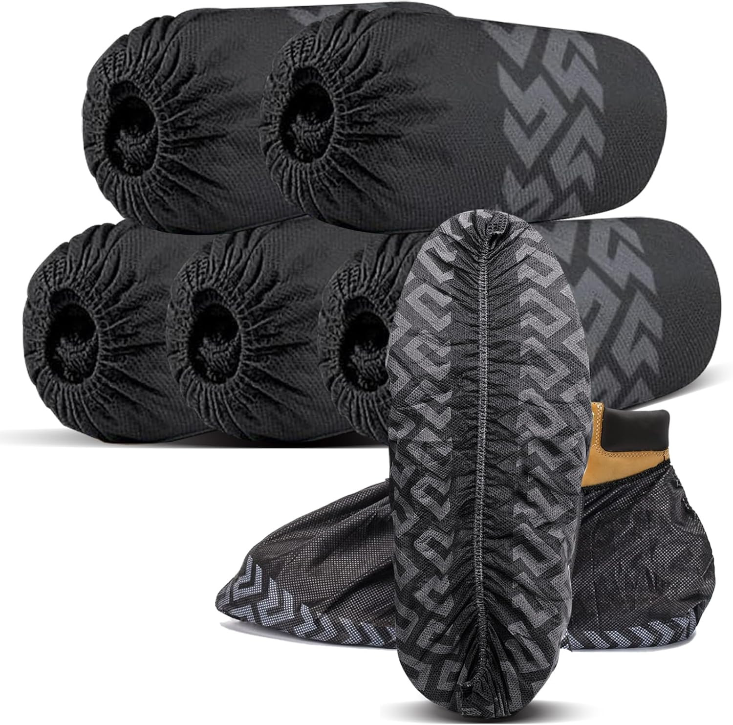 Shoe Covers Disposable 50 Pack (25 Pairs) – Durable, Non-Slip, Water Resistant,