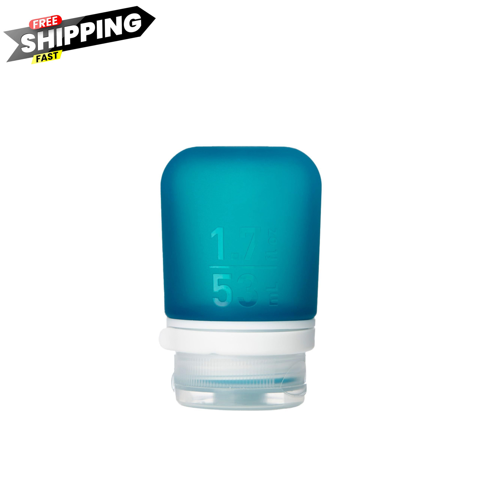 humangear GoToob+ (Small) | Refillable Silicone Travel 1.7 Ounces, Teal