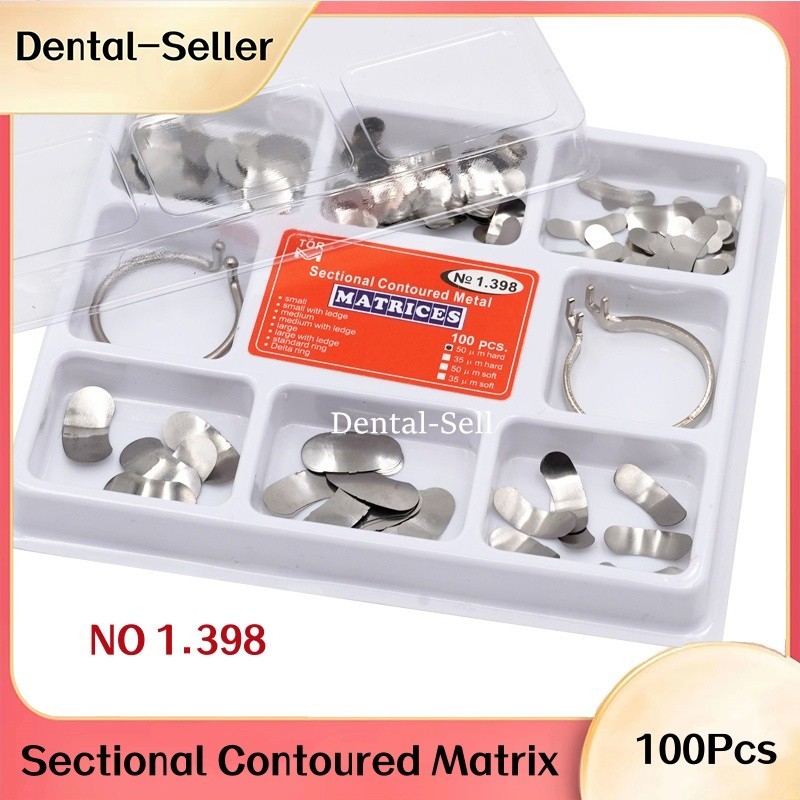 100x Dental TOR VM No.1.398 Sectional Contoured Metal Matrices Matrix Ring Clamp