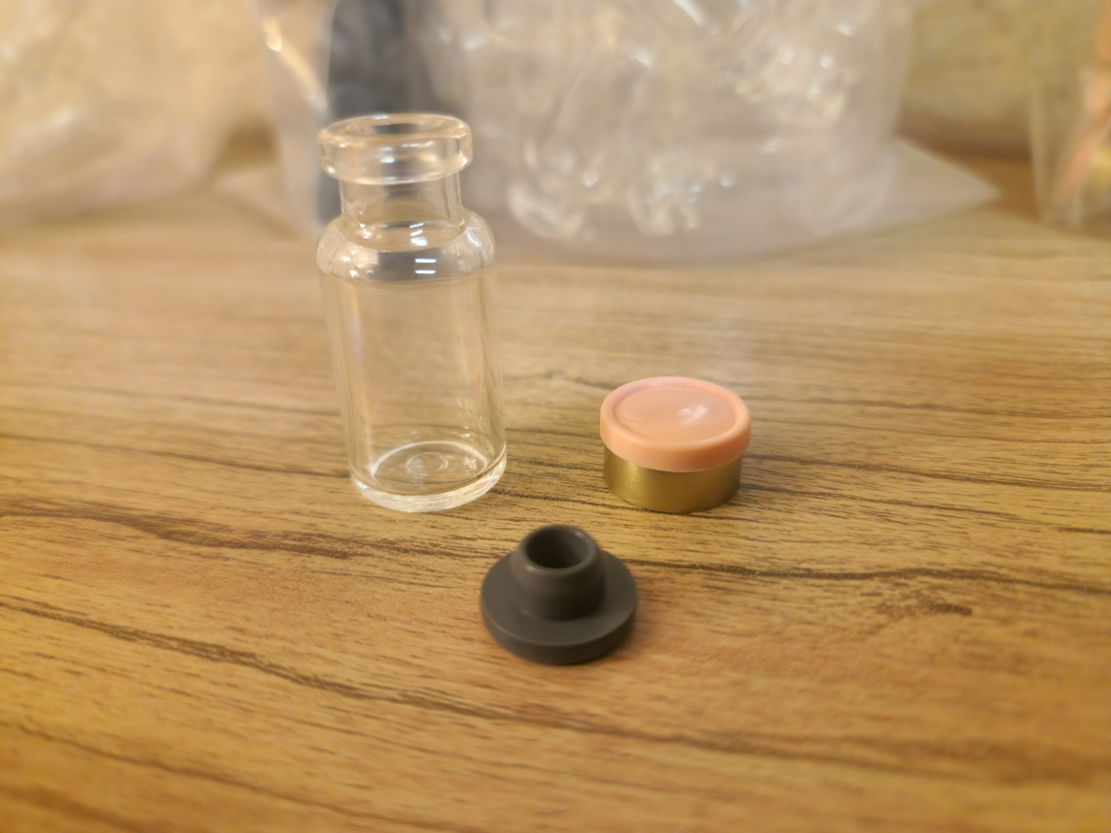 300 PCS 2ml Plastic Headspace Vials Lab w/ Caps Crimp Top