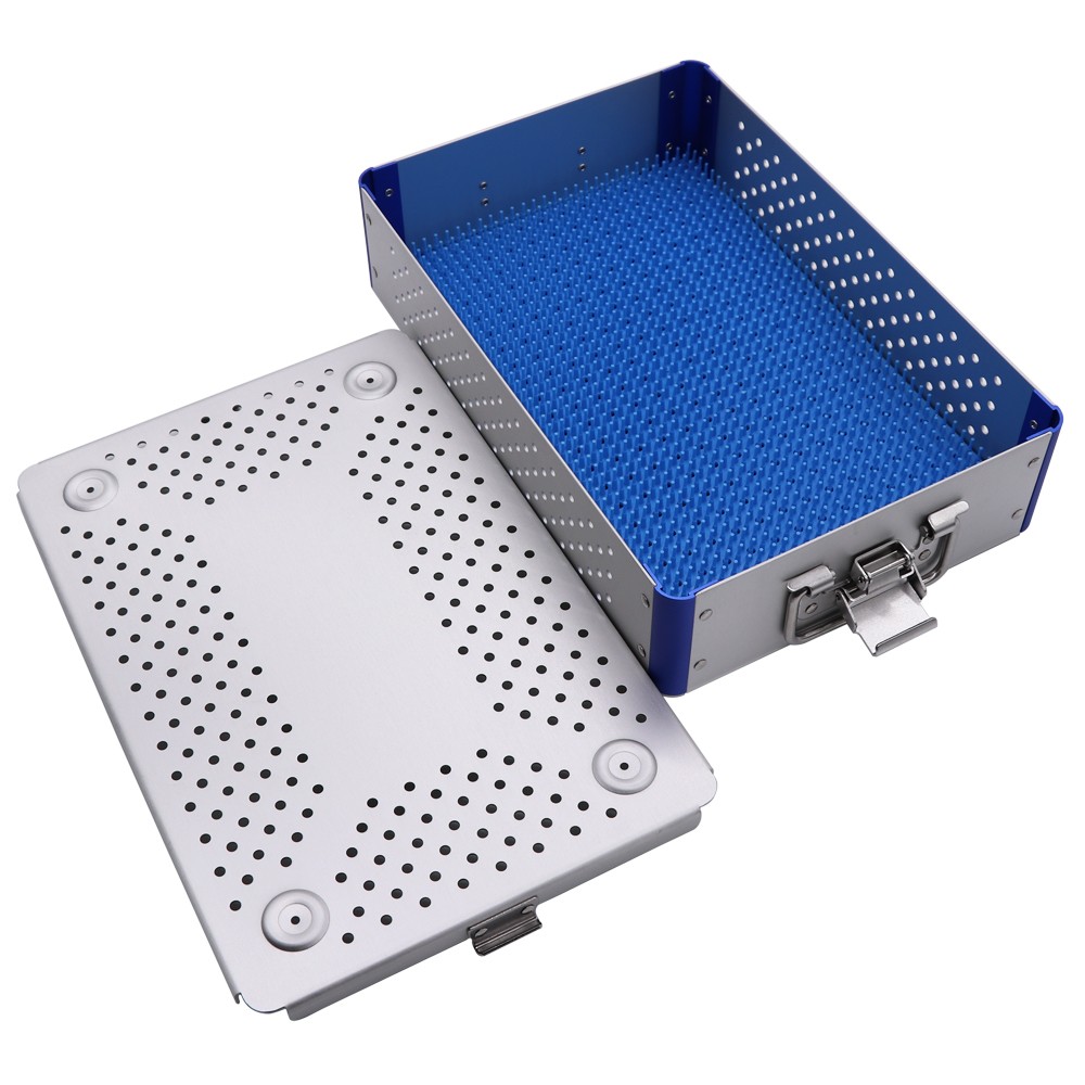 300x200x50mm Heavy-Duty Aluminum Sterilizing Case for Surgical Tools，US Ship