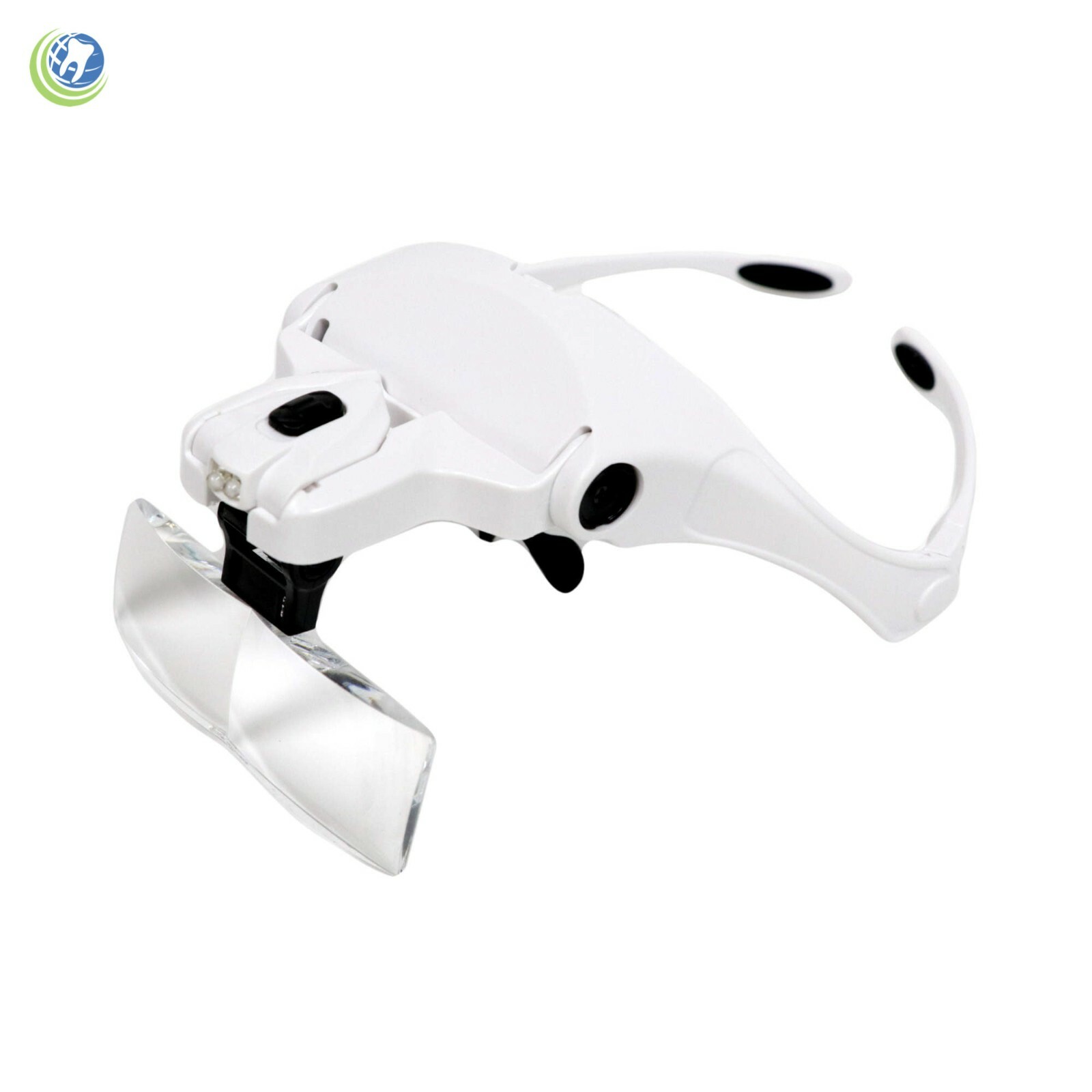 Dental Medical Jewelers LED Magnifying Headset Lamp Light Glass Loupes 5 Lenses