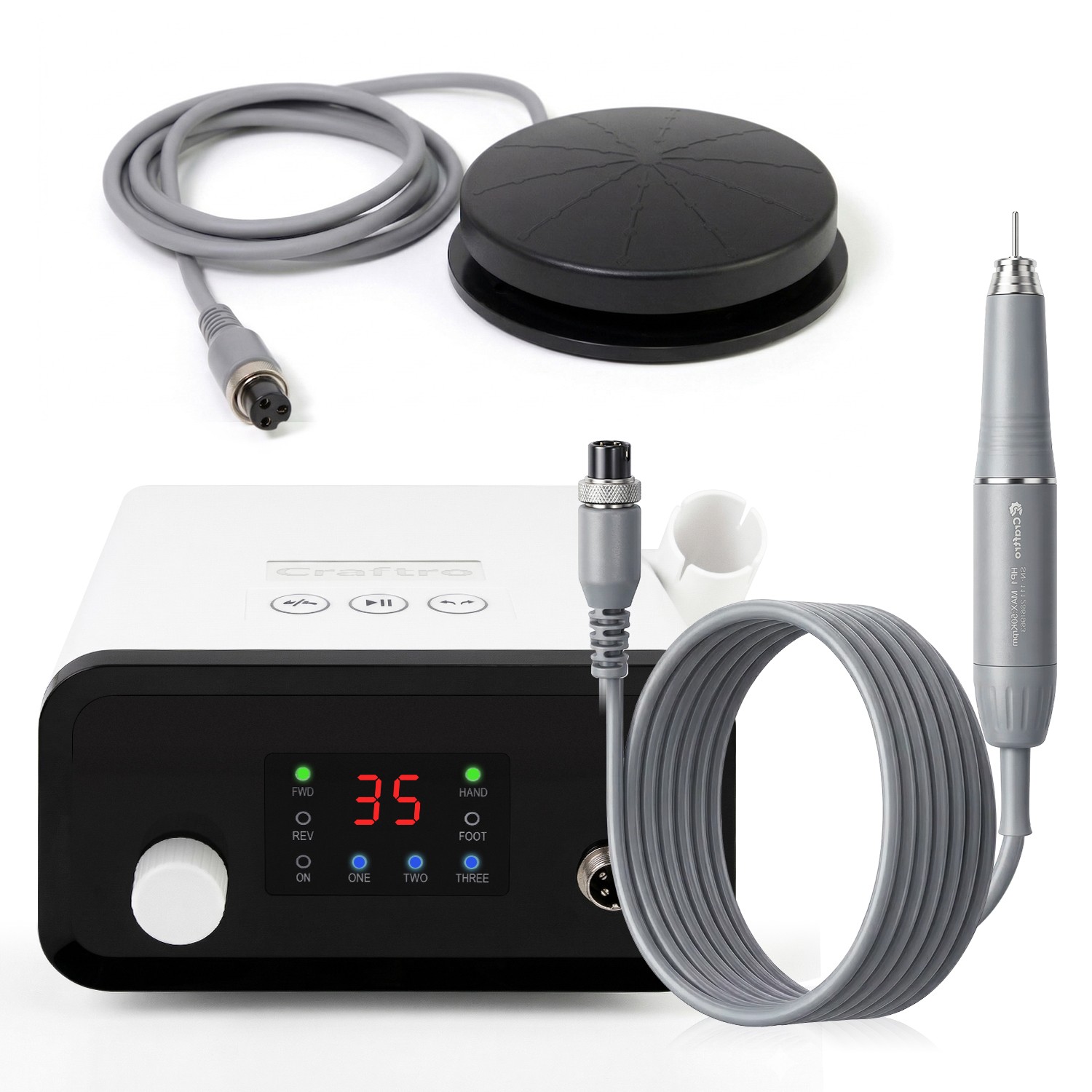 Craftro 50K Multifunction Desktop Micromotor Dental Lab Nail Drill Handpiece