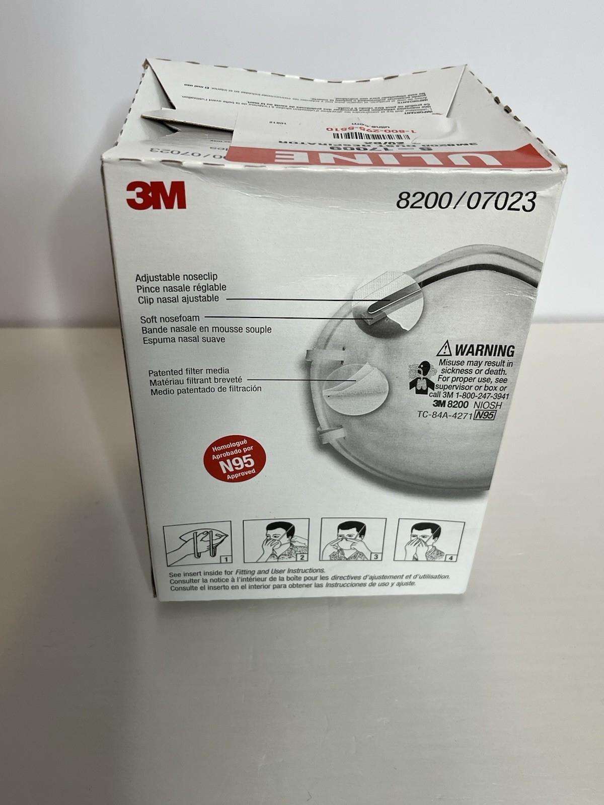 3M Particulate Respirator 8210 N95 Disposable Protective Respirator Dust Mask