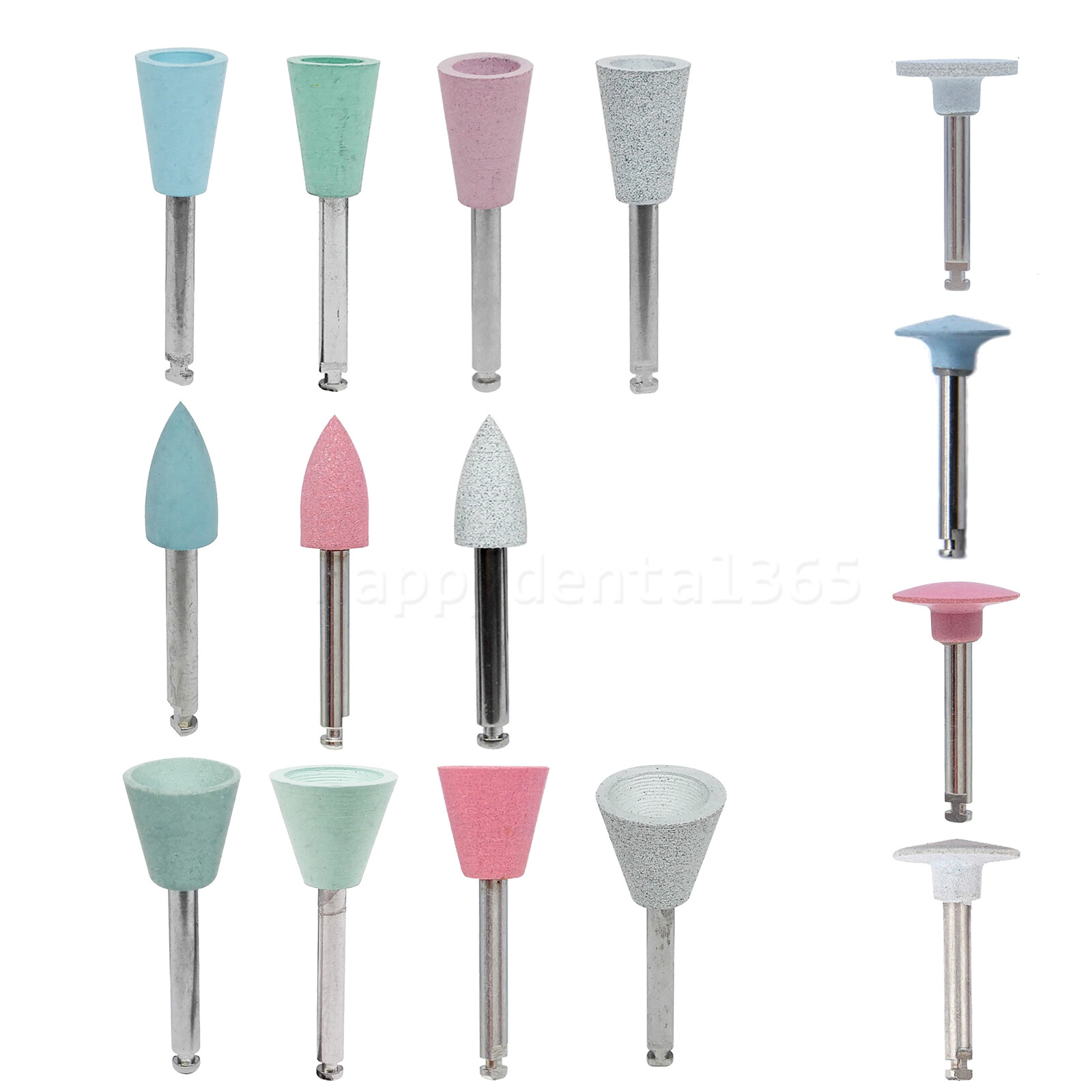Dental Silicone Rubber Composite Polishing Finishing Burr Cup Point Head Latch