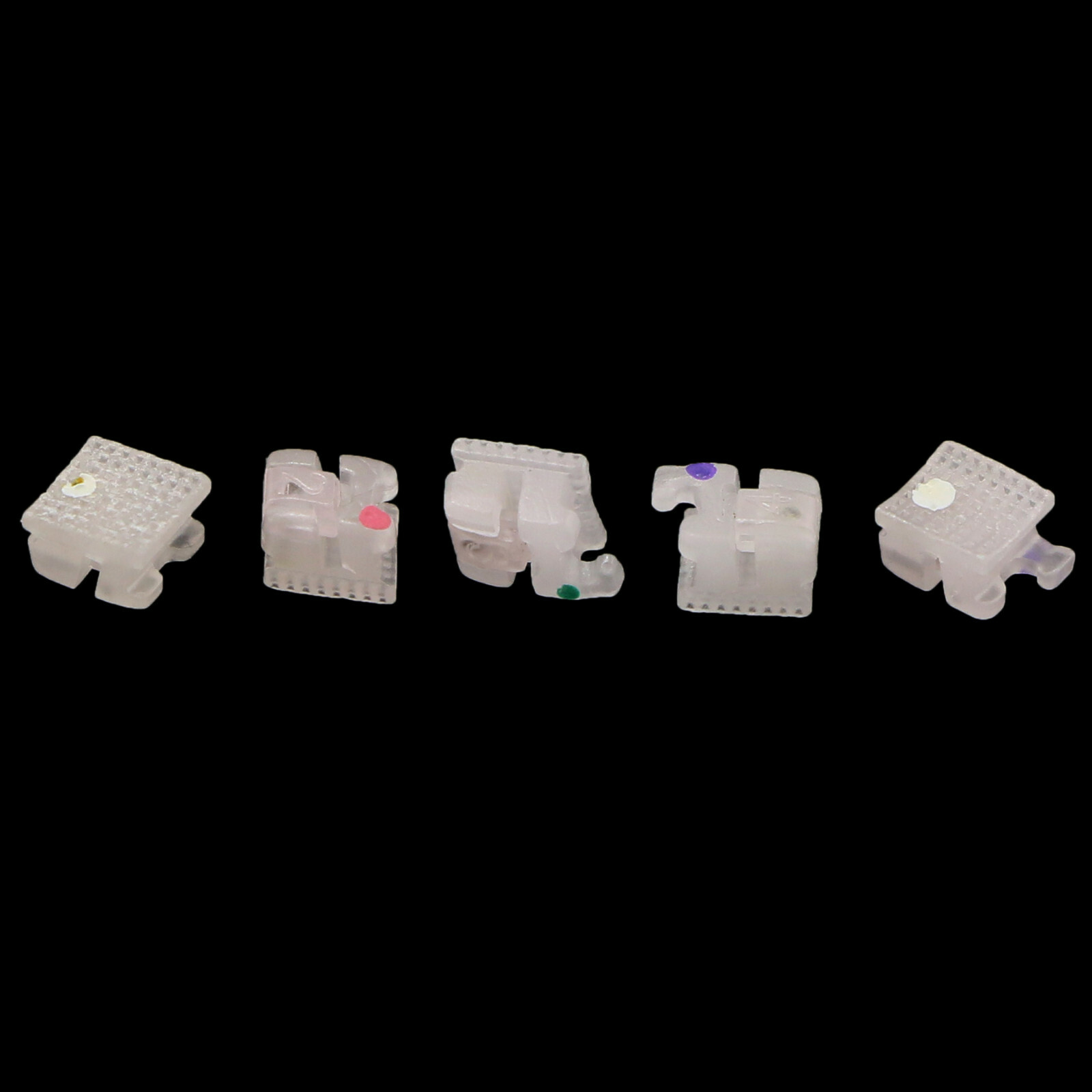 Dental Self-Ligating Orthodontic Ceramic Bracket Brace Roth 022 Slot 345 Hooks