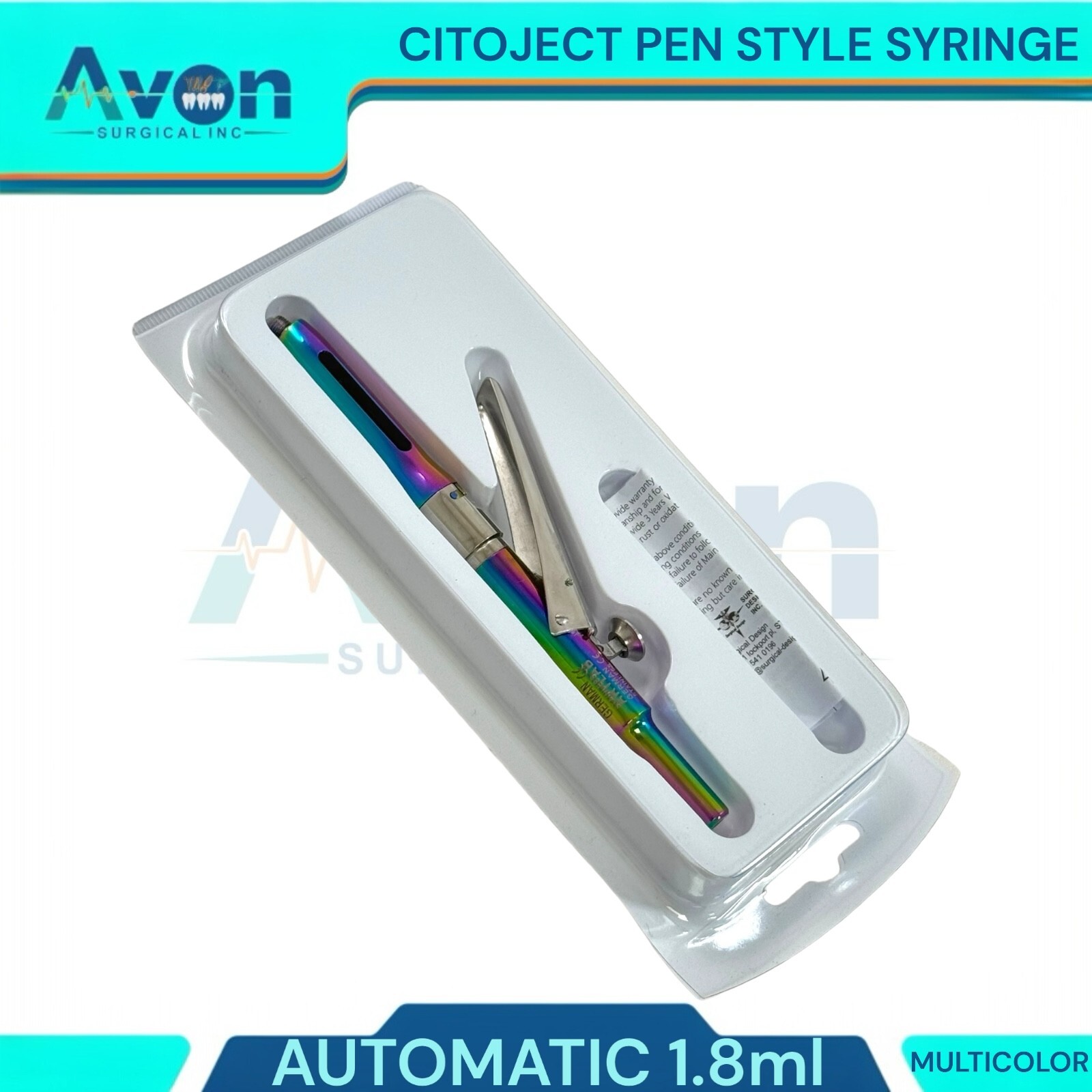 1 Ea Automatic Dosage Citoject Pen Syringe, 1.8mL, Multicolor – Dental Tools
