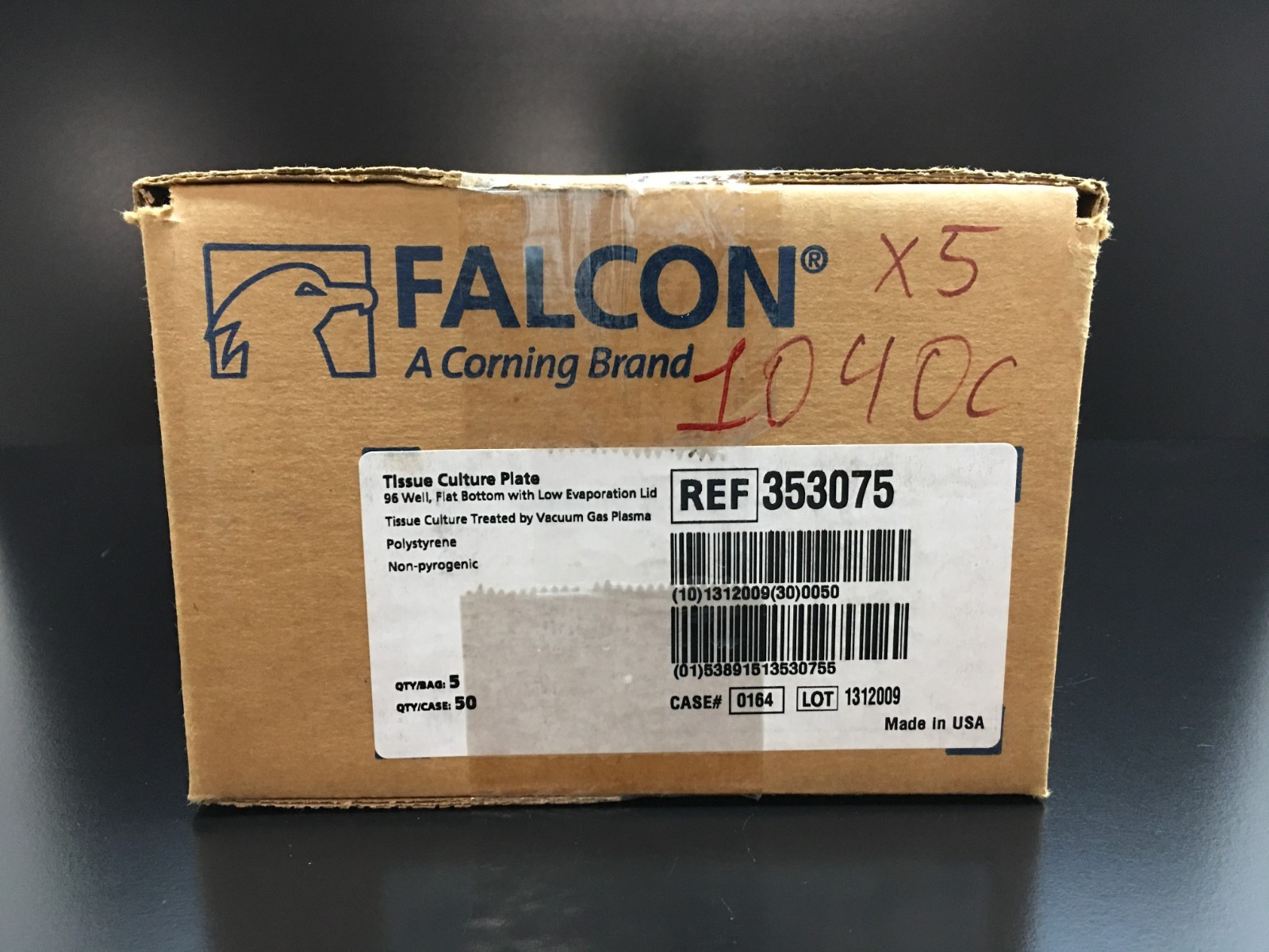 Corning Falcon REF 353075 Tissue Culture Plate 96-well 5/Pack 50/Case