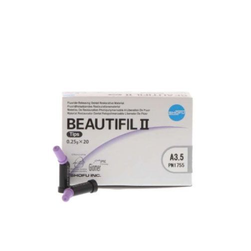 Beautifil II A3.5 Compules, 20 – 0.25 Gm. Tips. Nano-Hybrid Composite