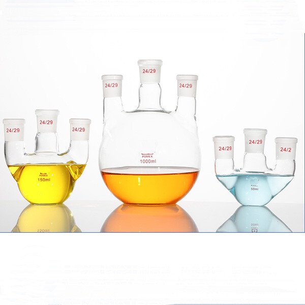25ml – 1000ml Flat Bottom Evaporating Flask with 1-4 Standard Necks Glassware