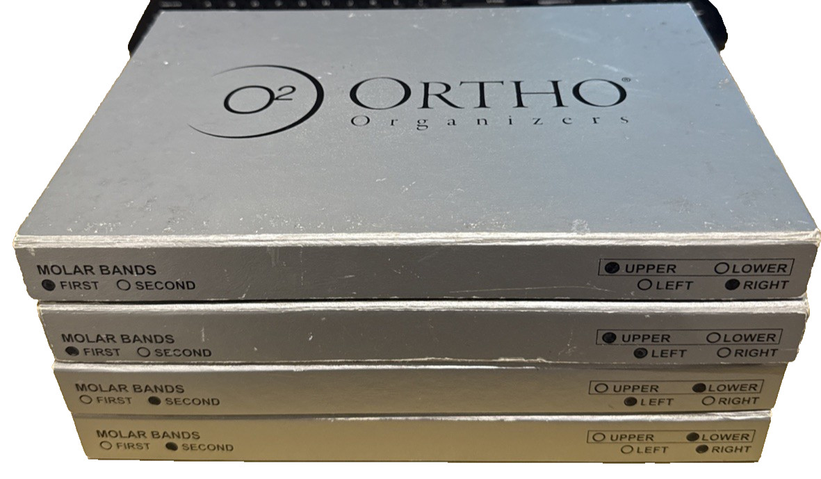 Ortho Org orthodontic molar bands UL/UR, LL/LR Assorted Sized With B & L attach