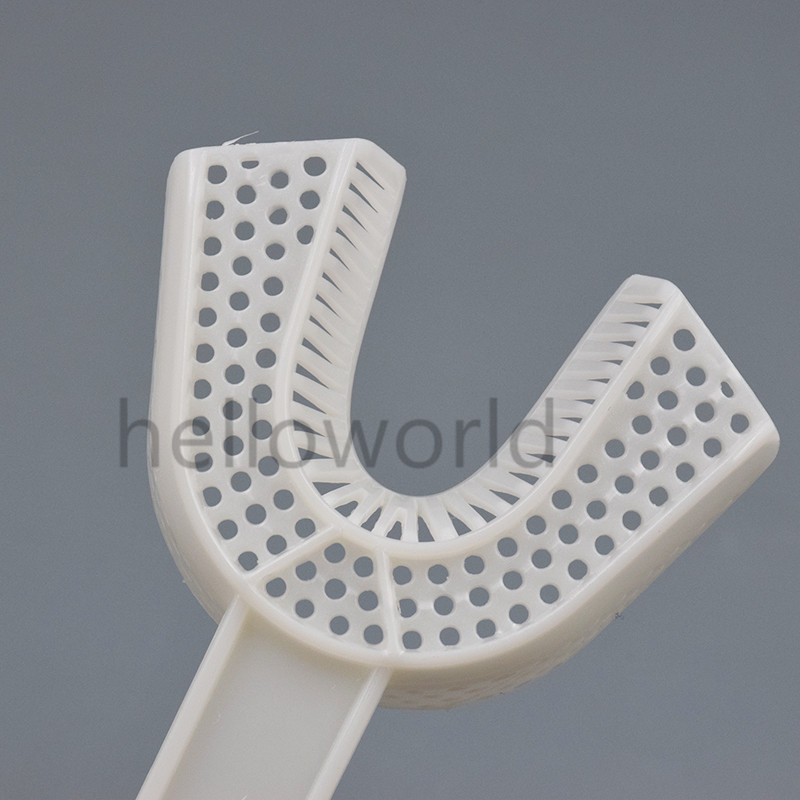 1 Pair Dental Impression Trays Central Denture Disposable Plastic L/M/S Quadrant