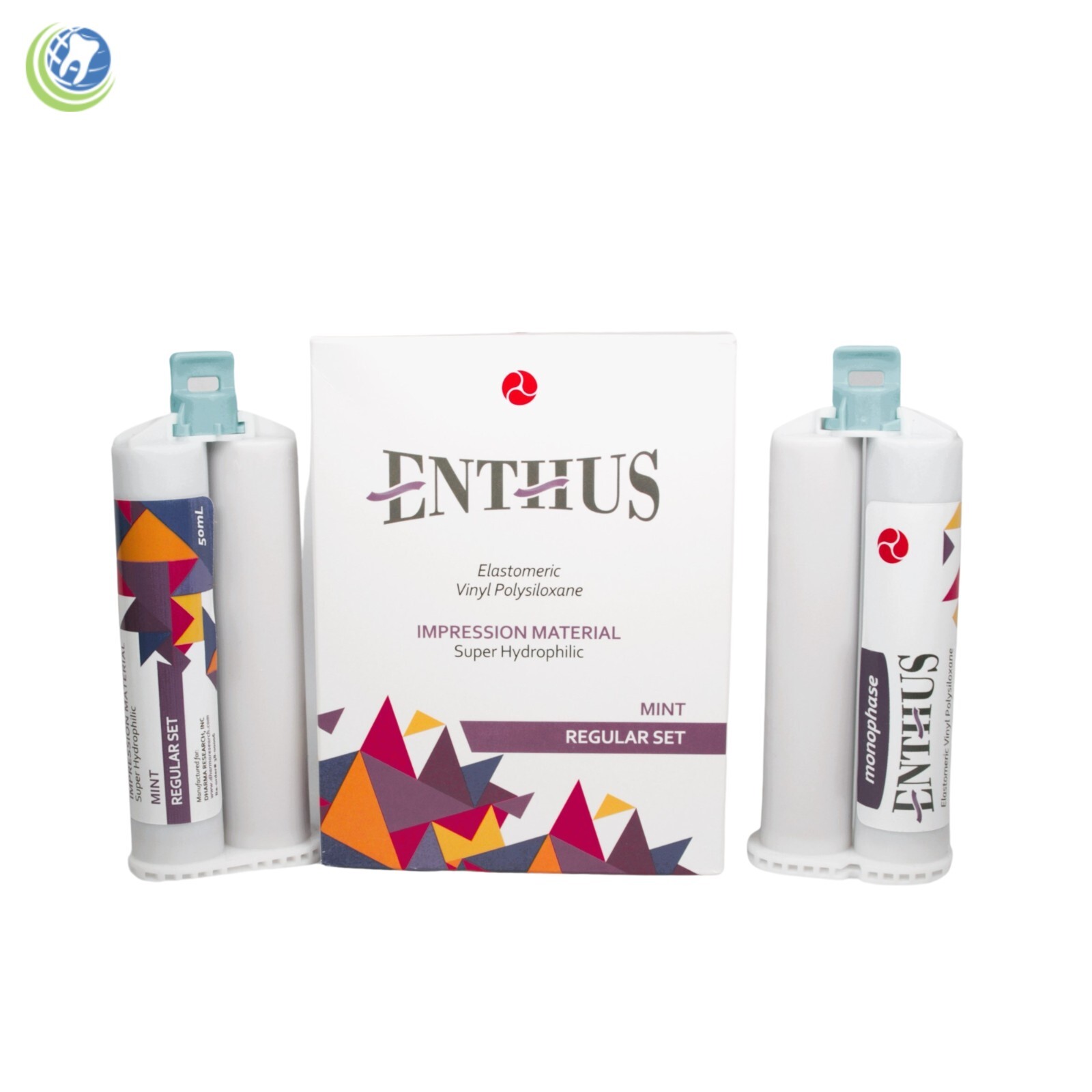 DENTAL VPS IMPRESSION MATERIAL MONOPHASE REGULAR SET 4 x 50ML CARTRIDGES ENTHUS