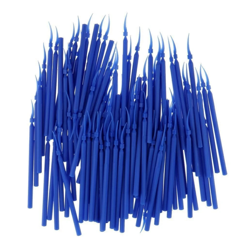 100 Pcs/Pack Disposable Dental Interdental Long Handle Plastic Wedges S/M/L