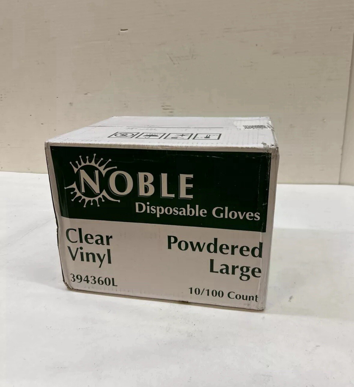Noble Vinyl Powder-Free Gloves Size Large 394360L 1000 count