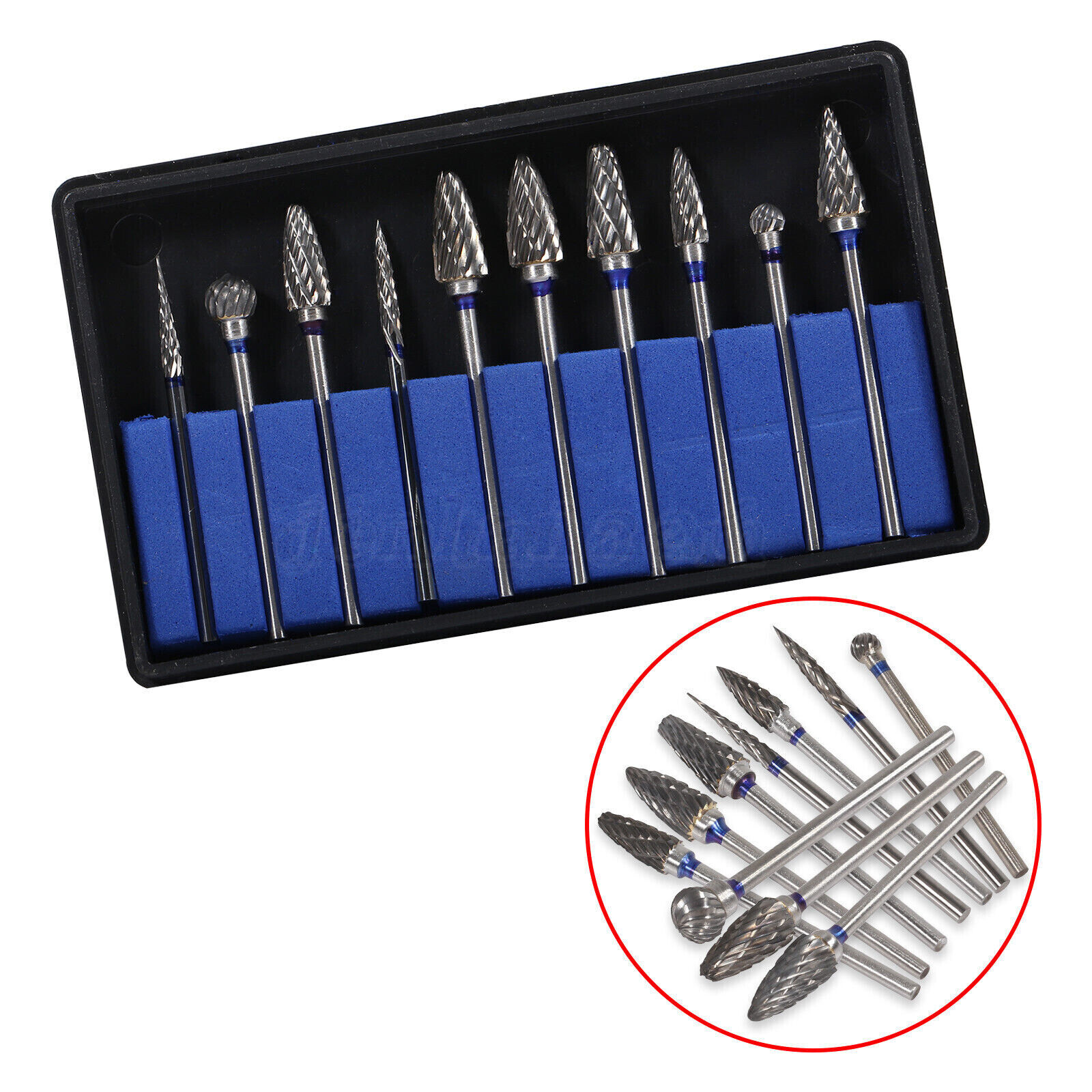 10 Pcs Tungsten Carbide HP Dental Acrylic Bur Drill Coarse Cutter 2.35mm Shank