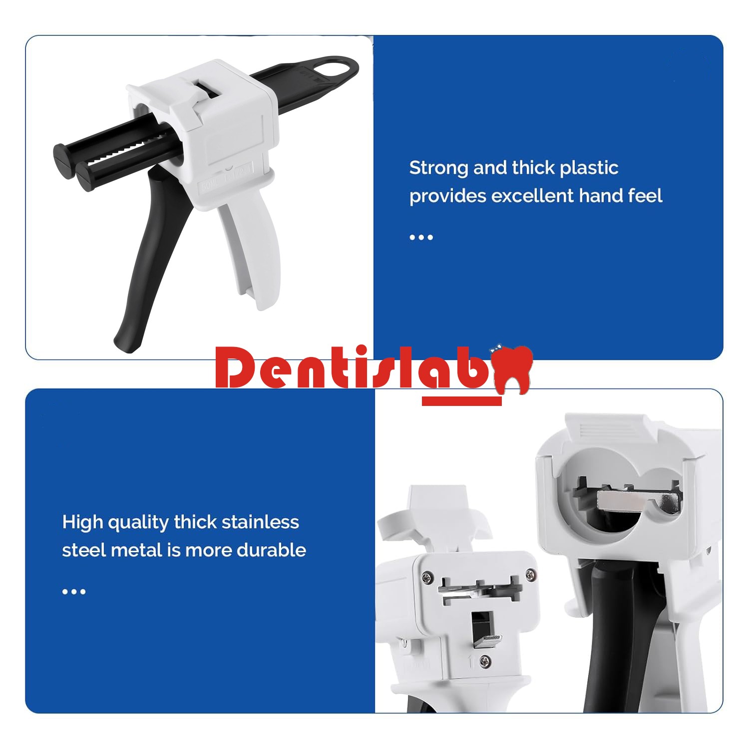Dental Impression Materials Mixing Dispensing Dispenser Gun 10:1 1:1 / 2:1 50ml
