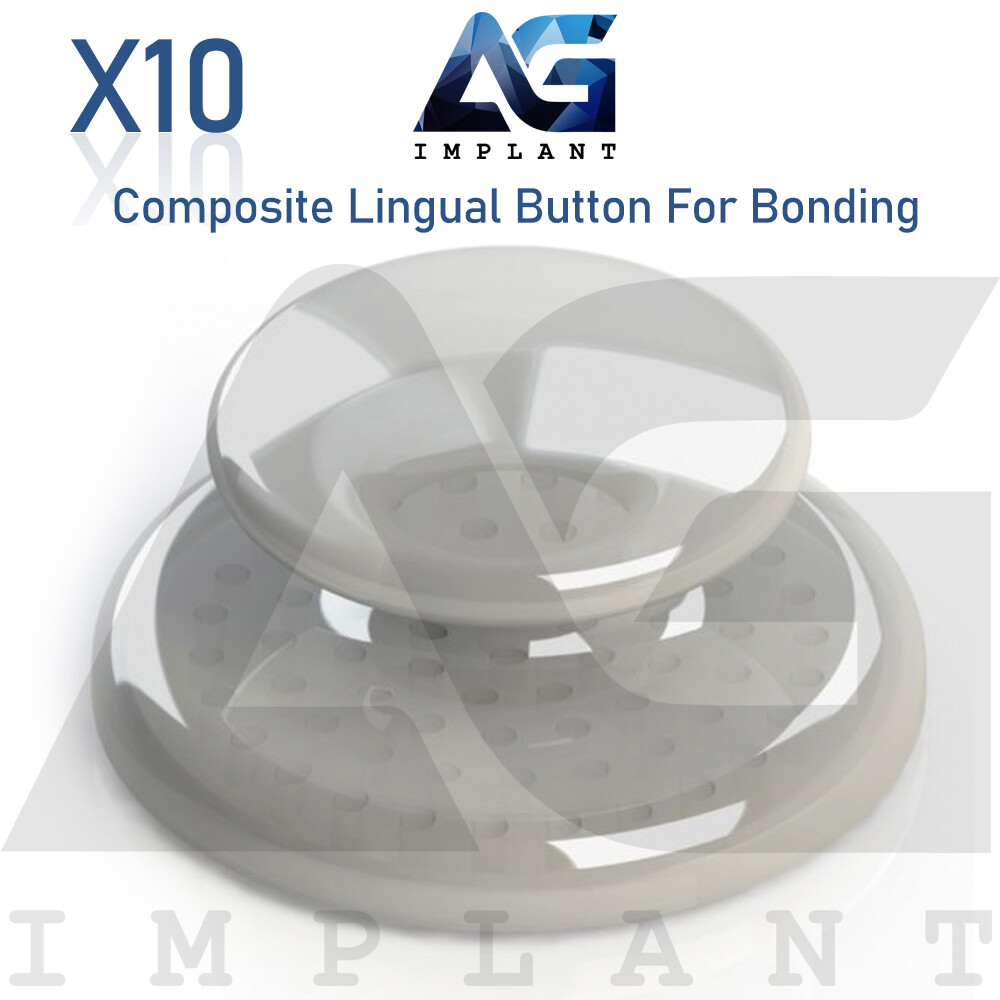 Composite Lingual Button Bonding Convex Round Base Brackets Orthodontic Dental