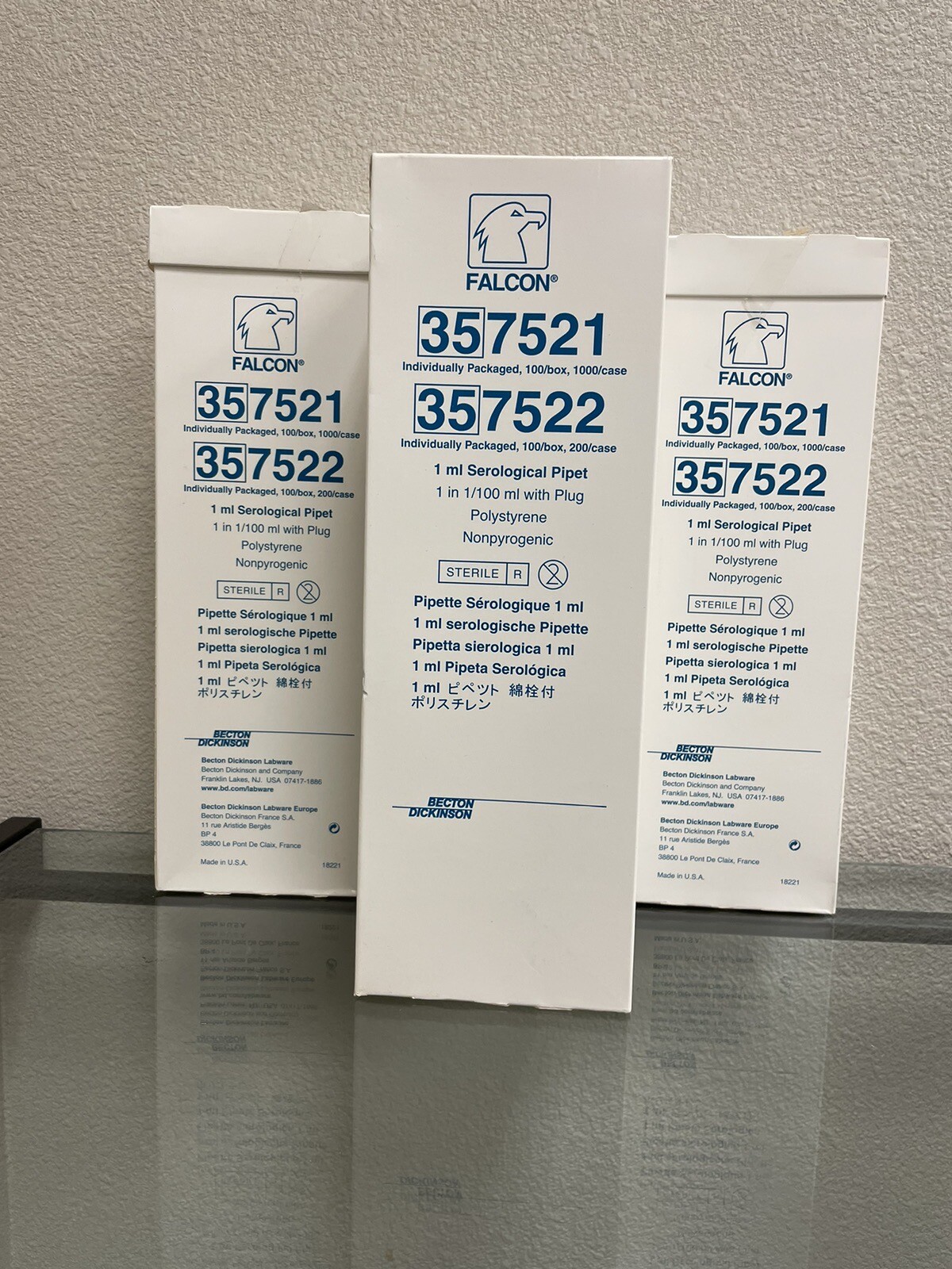 Falcon 1ml Serological Pipet, Individually Packed, 4 Boxes Of 100