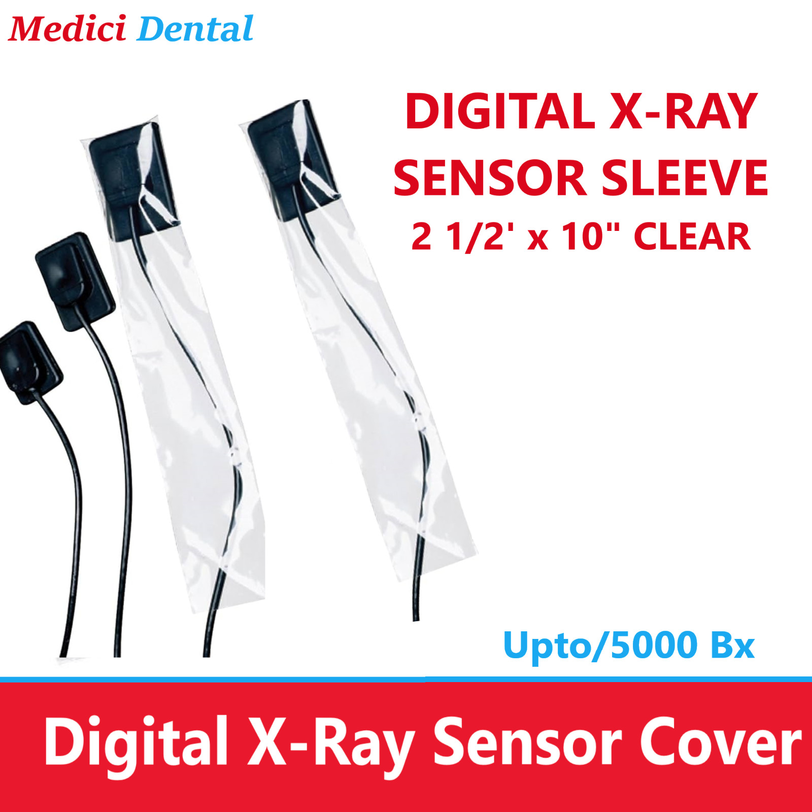 5000 Dental Digital X-Ray Sensor Cover #2 Sleeves, Upto 5000/Bx, Top Value Deal