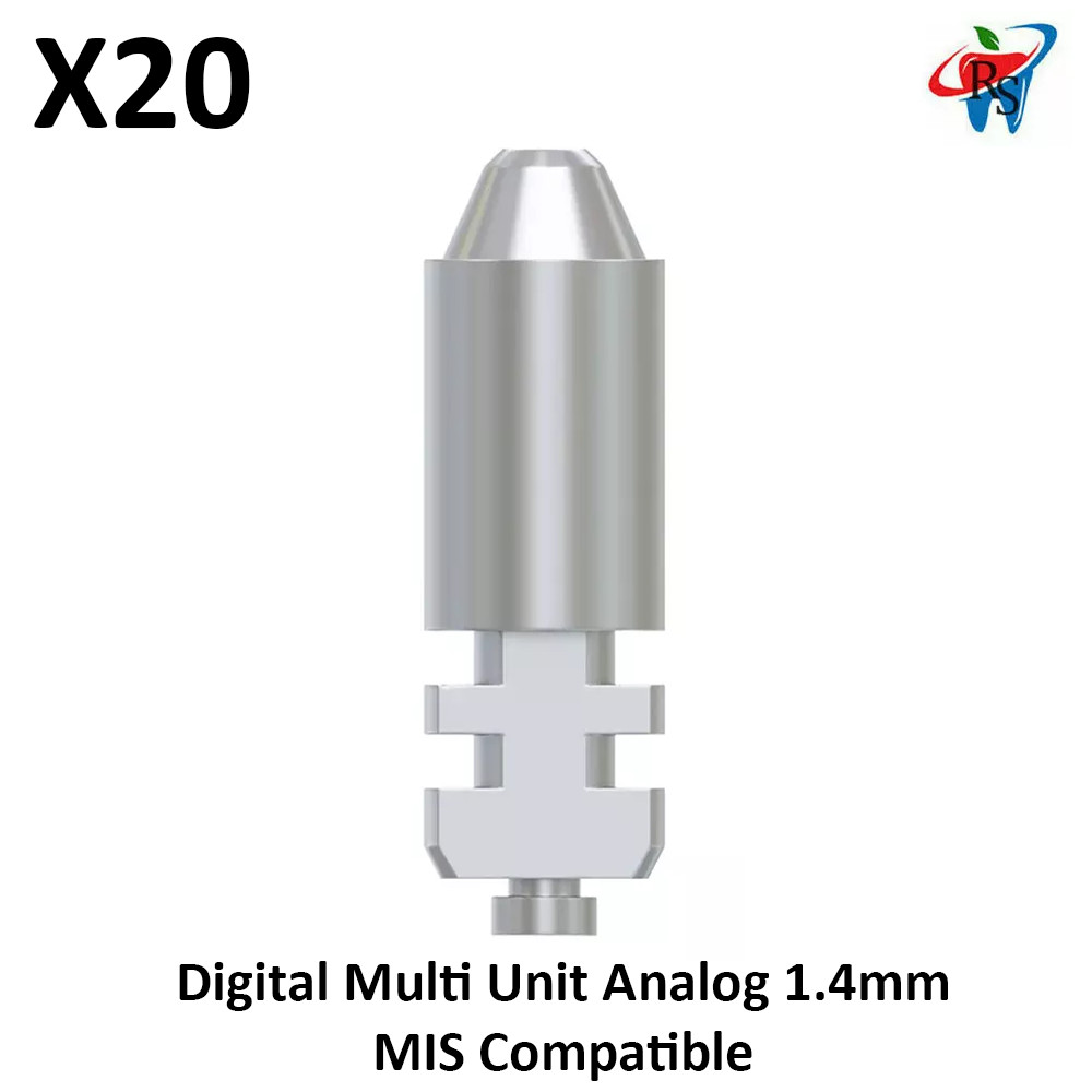20x Dental Digital Multi Unit Analog 1.4 MIS Compatible RP Lab Replica Dentistry