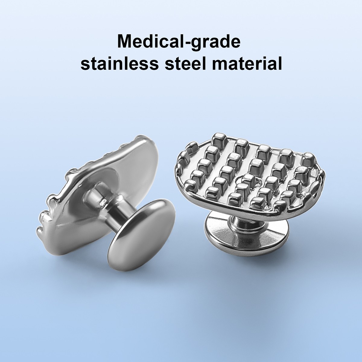 50pcs Dental Orthodontics Lingual Buttons Bondable Monoblock Round/Rectangular