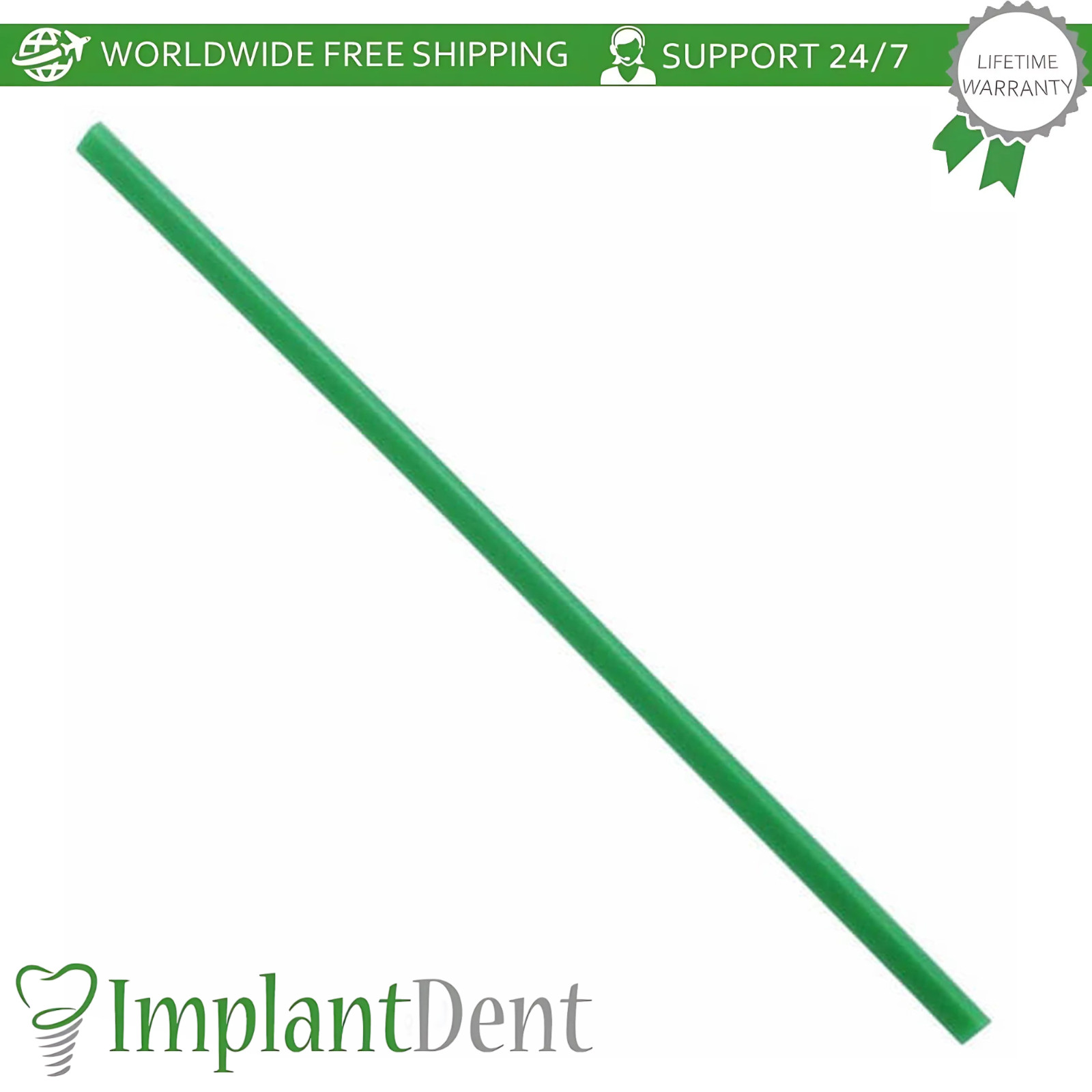 65g Green Wax Lingual Dental Bars 4.0×2.0mm Stable Denture Casting Sticks